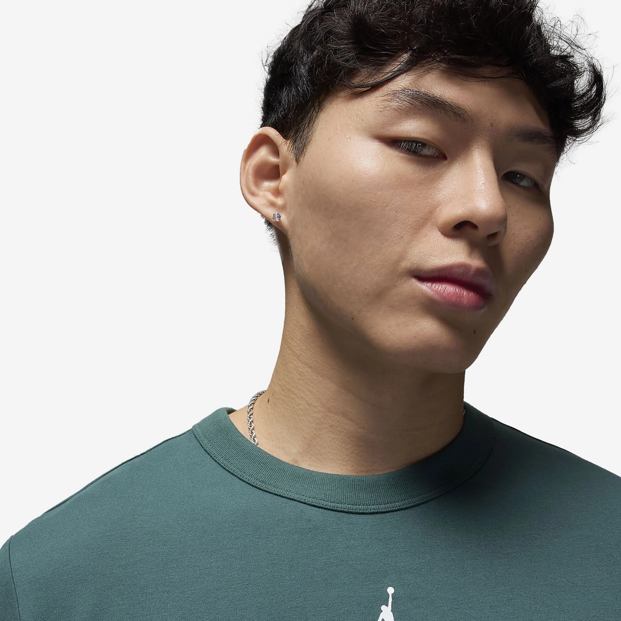 JORDAN | SPORT DRI-FIT SHORT-SLEEVE TOP { OXIDIZED GREEN/WHITE