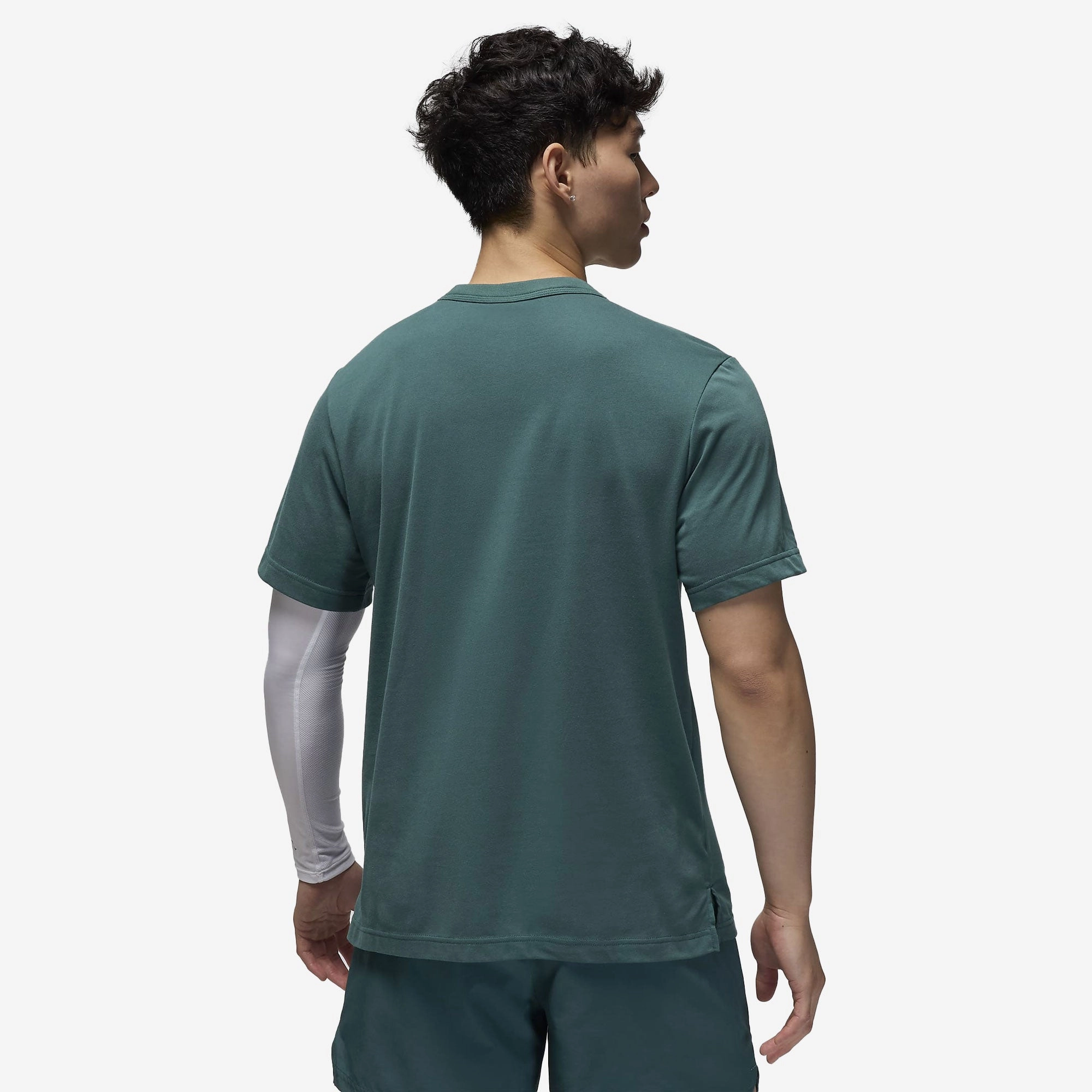 JORDAN | SPORT DRI-FIT SHORT-SLEEVE TOP { OXIDIZED GREEN/WHITE
