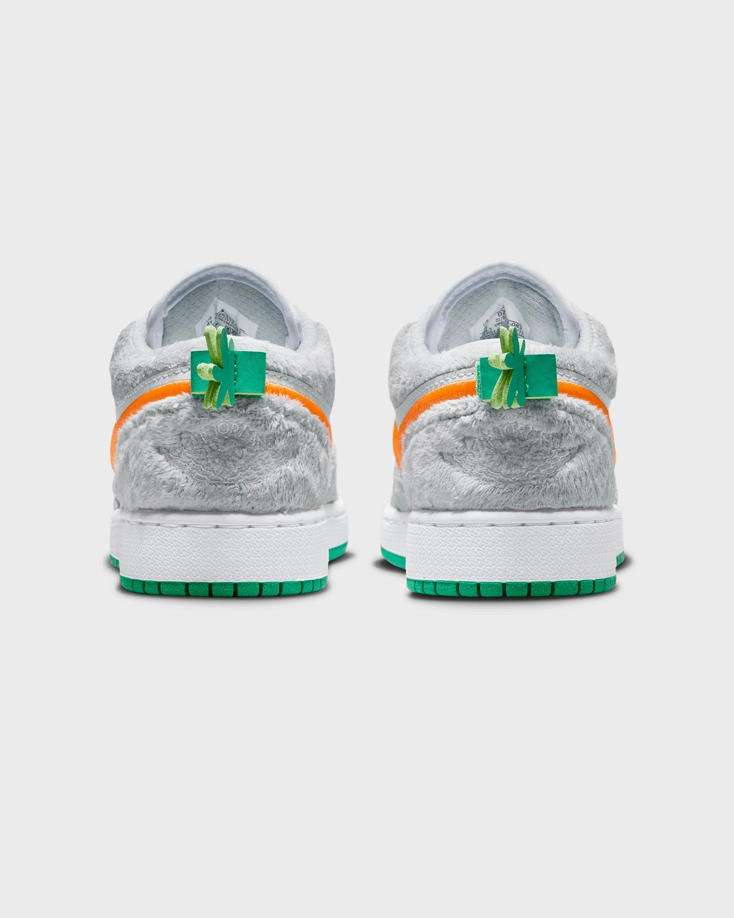 Jordan Kids' Air Jordan 1 Low SE (GS) Rabbit Light Smoke Grey/Total Orange/White/Stadium Green