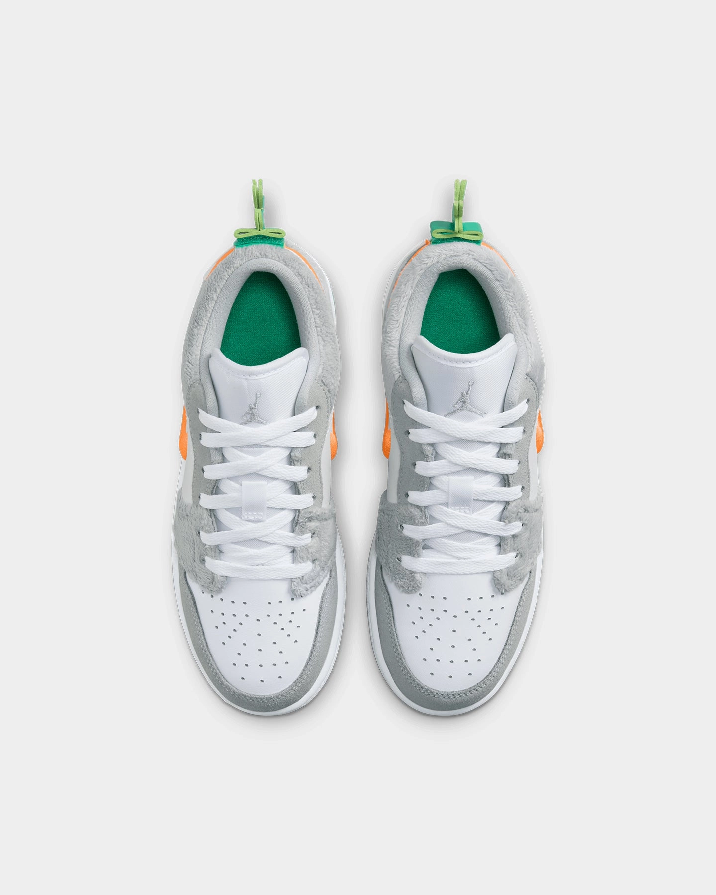 Jordan Kids' Air Jordan 1 Low SE (GS) Rabbit Light Smoke Grey/Total Orange/White/Stadium Green