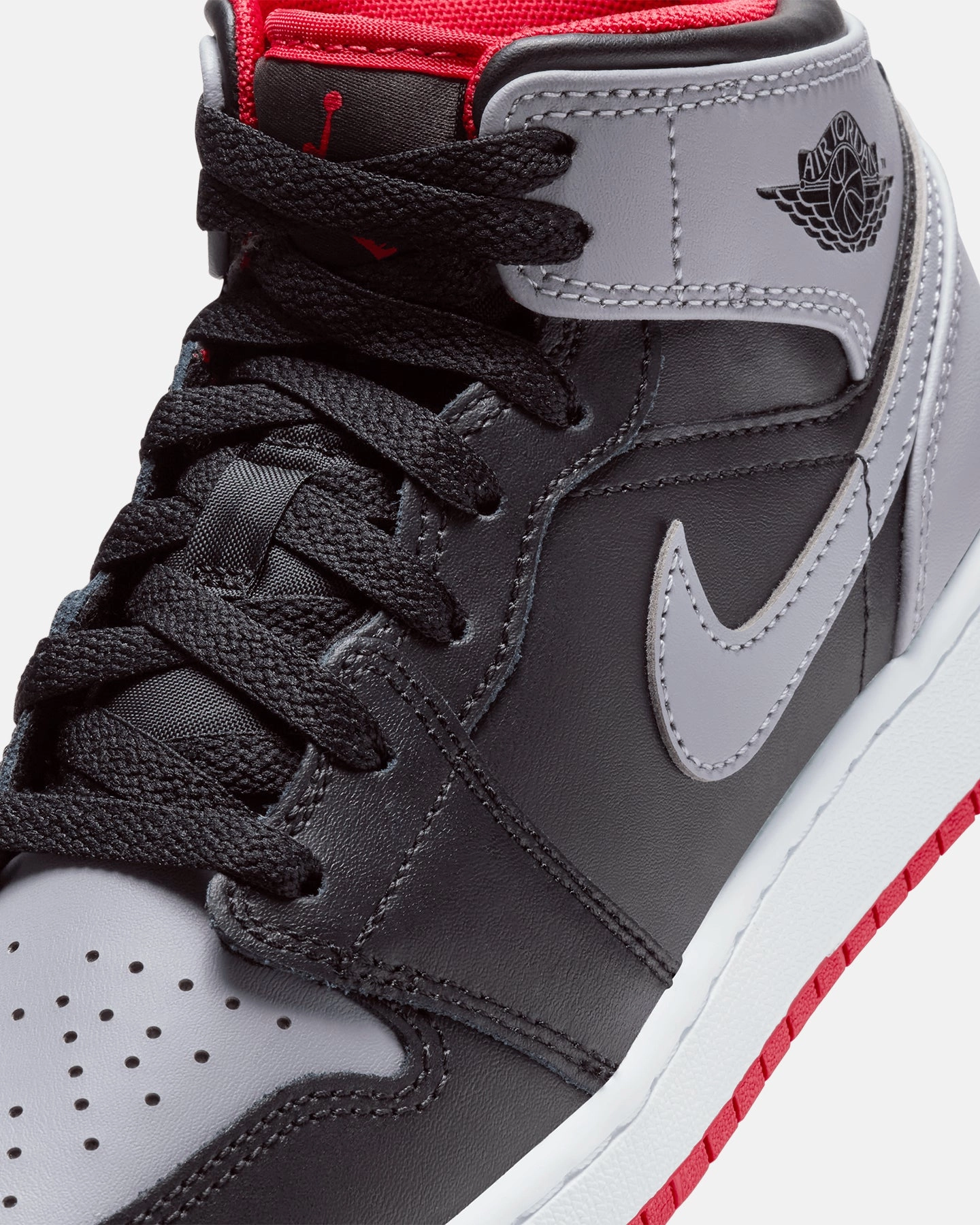Jordan Kids' Air Jordan 1 Mid (GS) Black/Cement Grey
