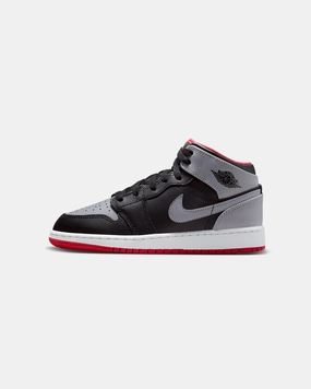 Jordan Kids' Air Jordan 1 Mid (GS) Black/Cement Grey