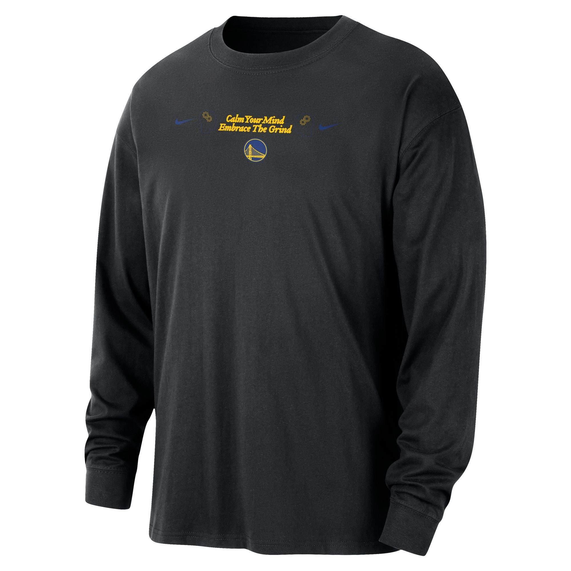 Men's Nike NBA Max90 Golden State Warriors Long-Sleeve T-Shirt