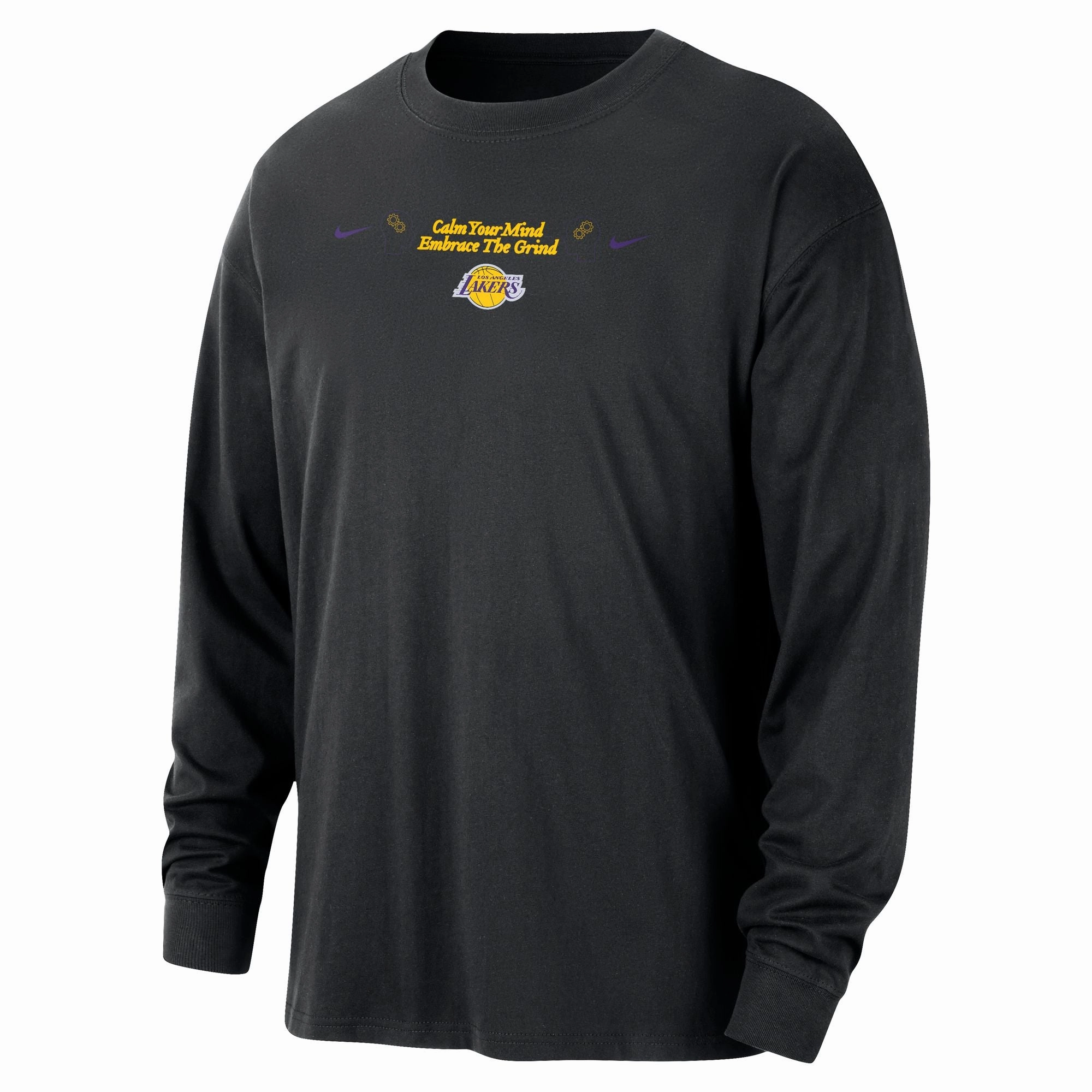 Men's Nike NBA Max90 Los Angeles Lakers Long-Sleeve T-Shirt