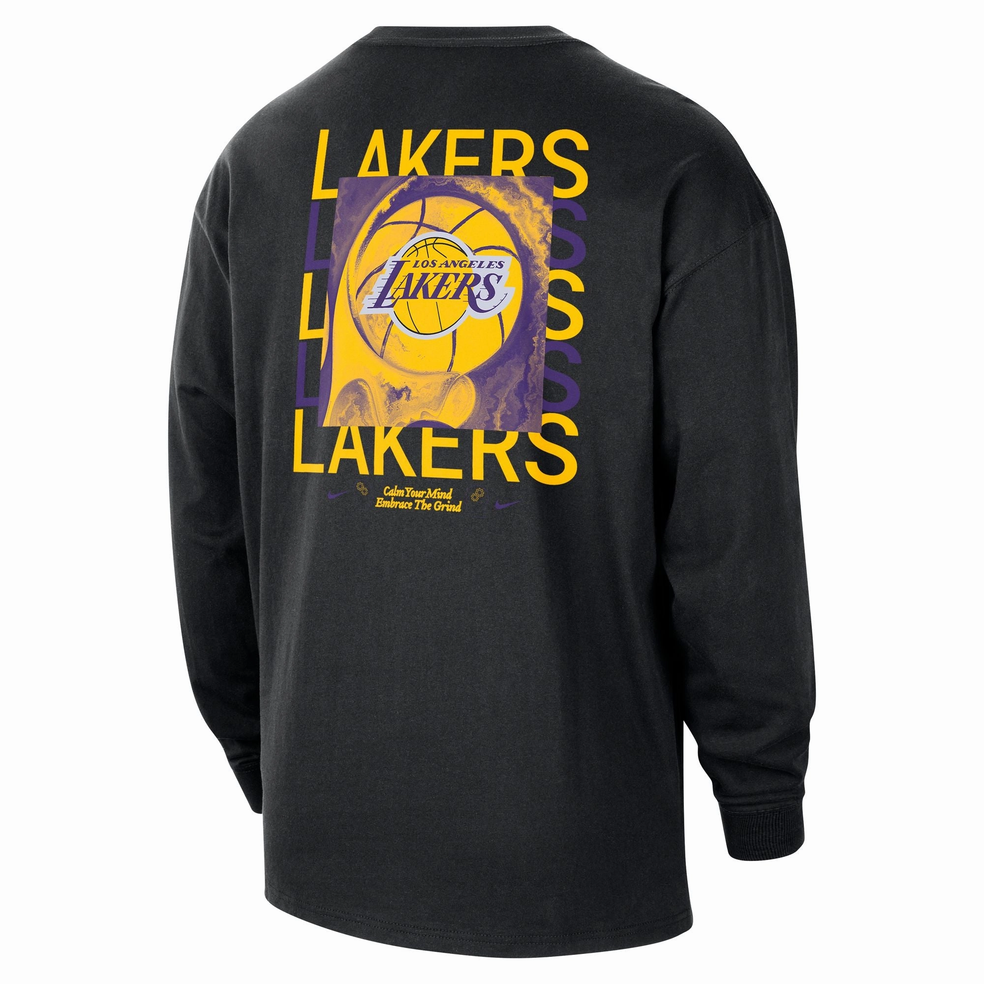 Men's Nike NBA Max90 Los Angeles Lakers Long-Sleeve T-Shirt