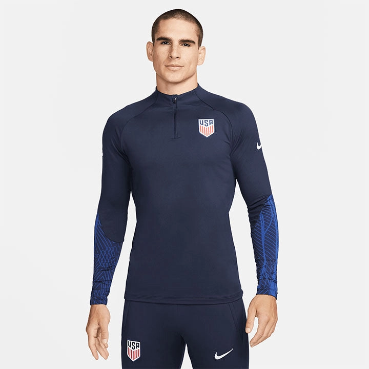 Men's Nike USA 1/4 Zip Strike Navy Drill Top