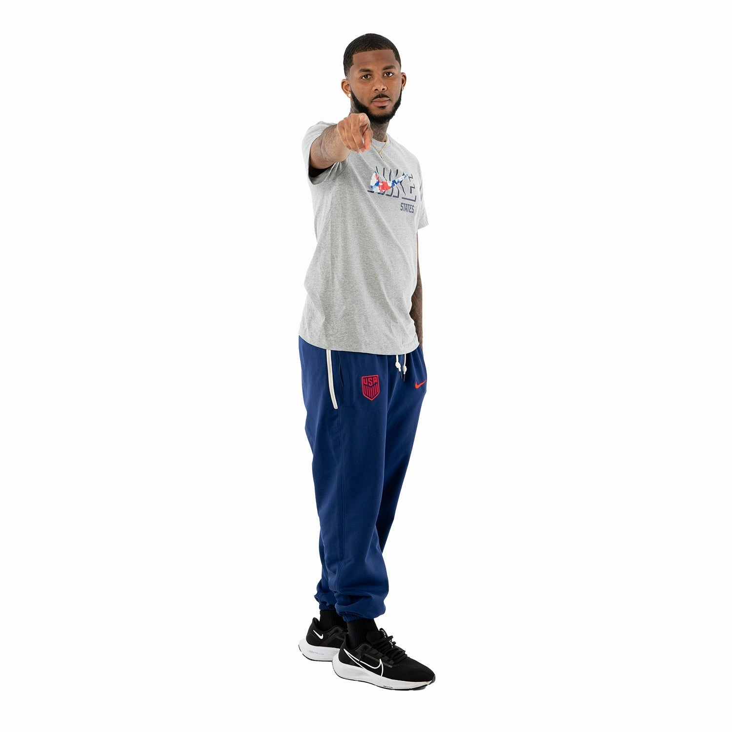 Men's Nike USA Swoosh Grey Tee