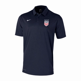 Men's Nike USWNT Heather Navy Polo