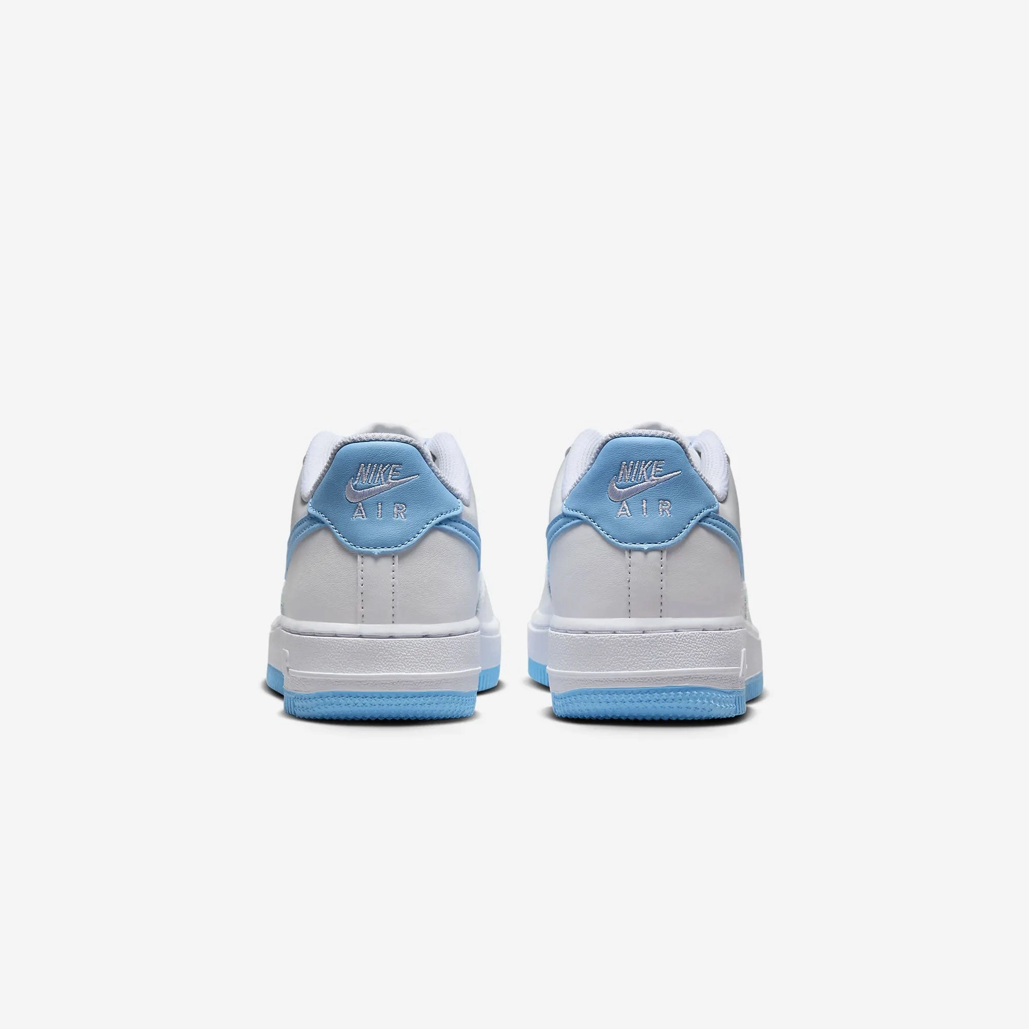 Nike | AIR FORCE 1 (GS)  { WHITE/AQUARIUS BLUE-WHITE