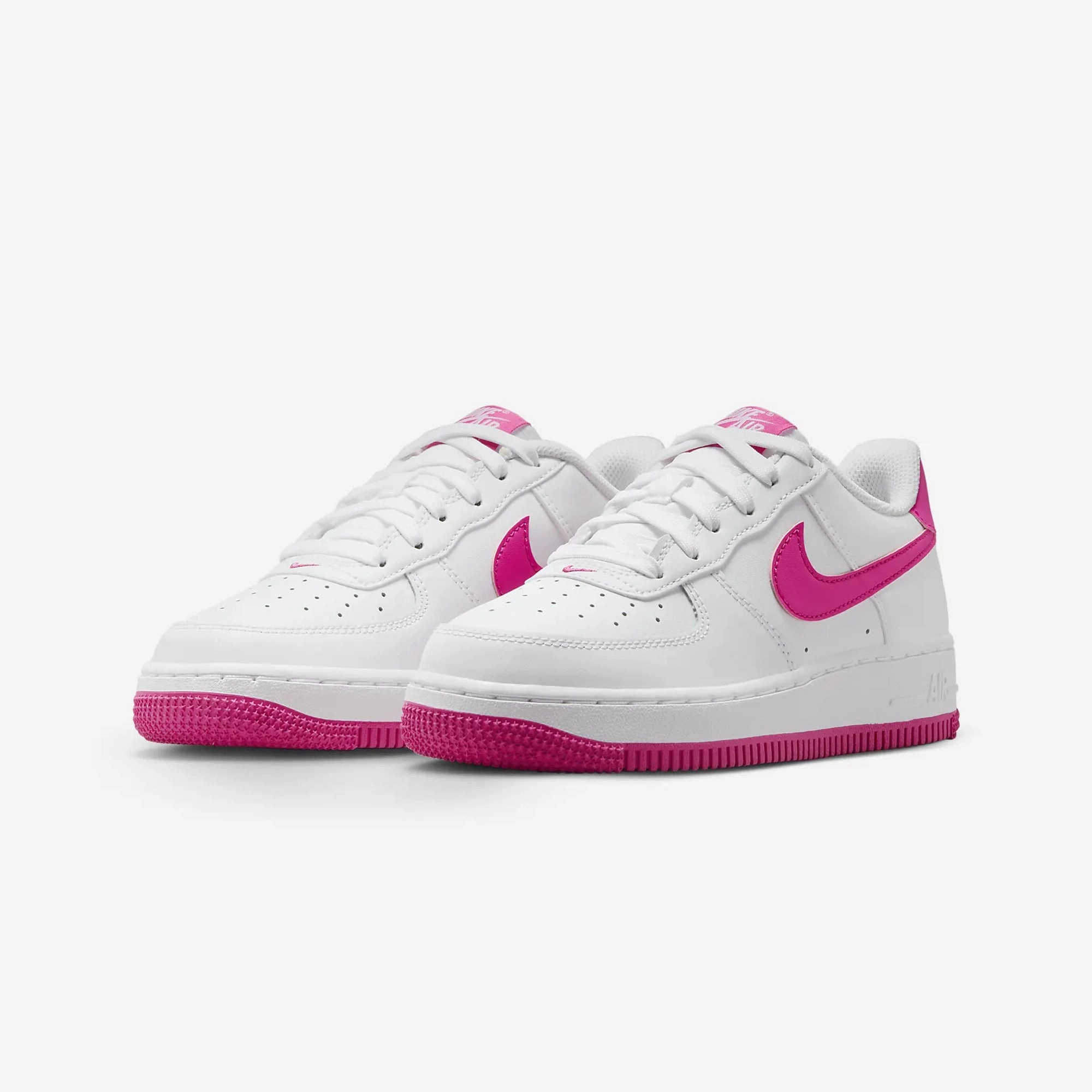 Nike | AIR FORCE 1 (GS)  { WHITE/LASER FUCHSIA