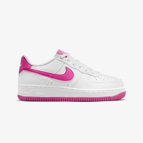 Nike | AIR FORCE 1 (GS)  { WHITE/LASER FUCHSIA