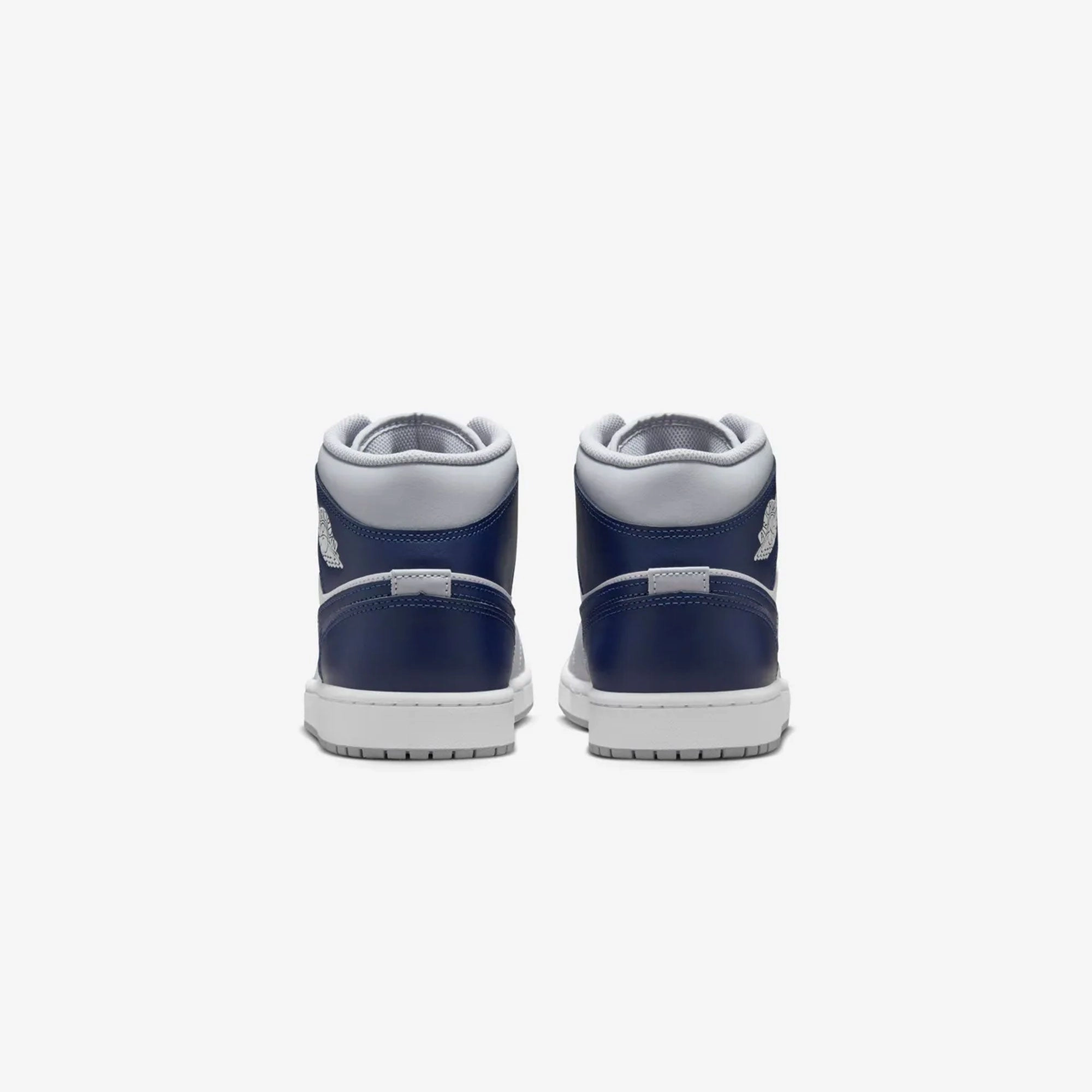 NIKE | AIR JORDAN 1 MID { WHITE/MIDNIGHT NAVY-WOLF GREY