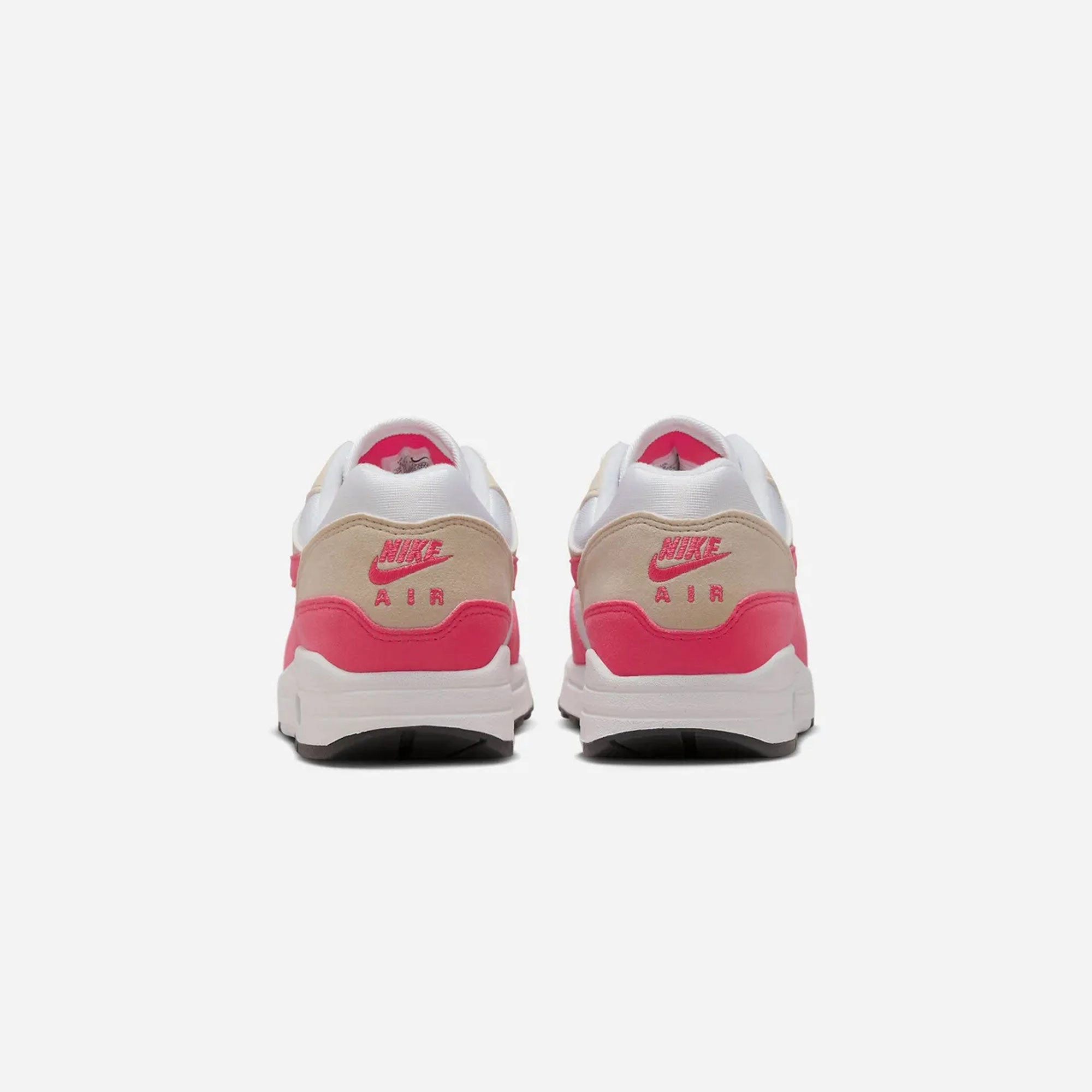 NIKE | AIR MAX 1 { WHITE/ASTER PINK-LT OREWOOD BRN-BLACK