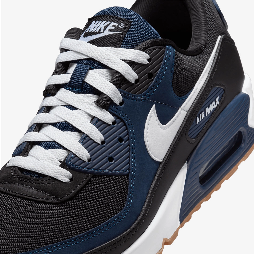 Nike | AIR MAX 90  { MIDNIGHT NAVY/WHITE-BLACK-GUM MED BROWN