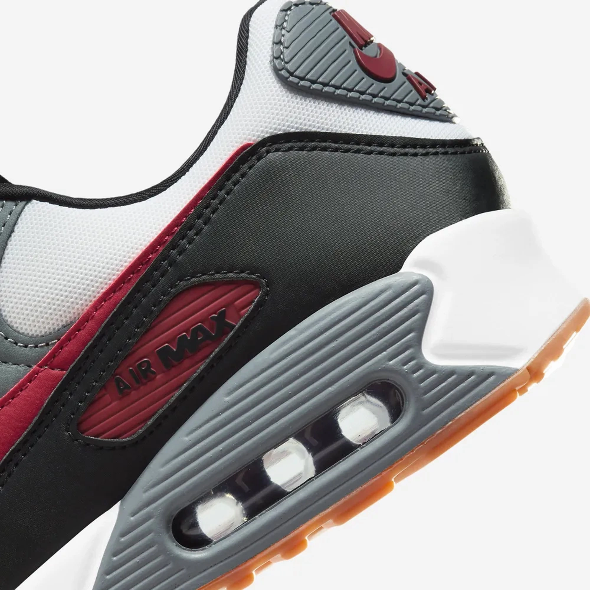Nike | AIR MAX 90  { WHITE/TEAM RED-COOL GREY-BLACK