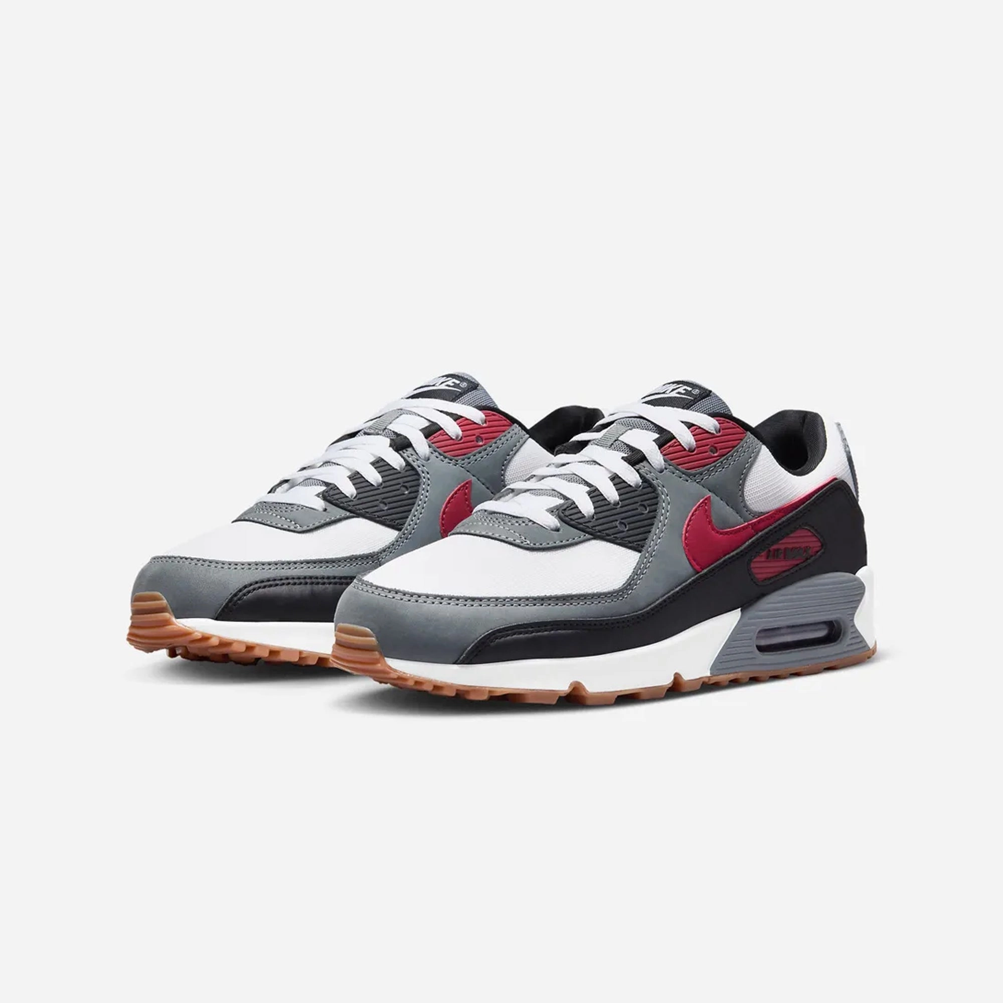 Nike | AIR MAX 90  { WHITE/TEAM RED-COOL GREY-BLACK