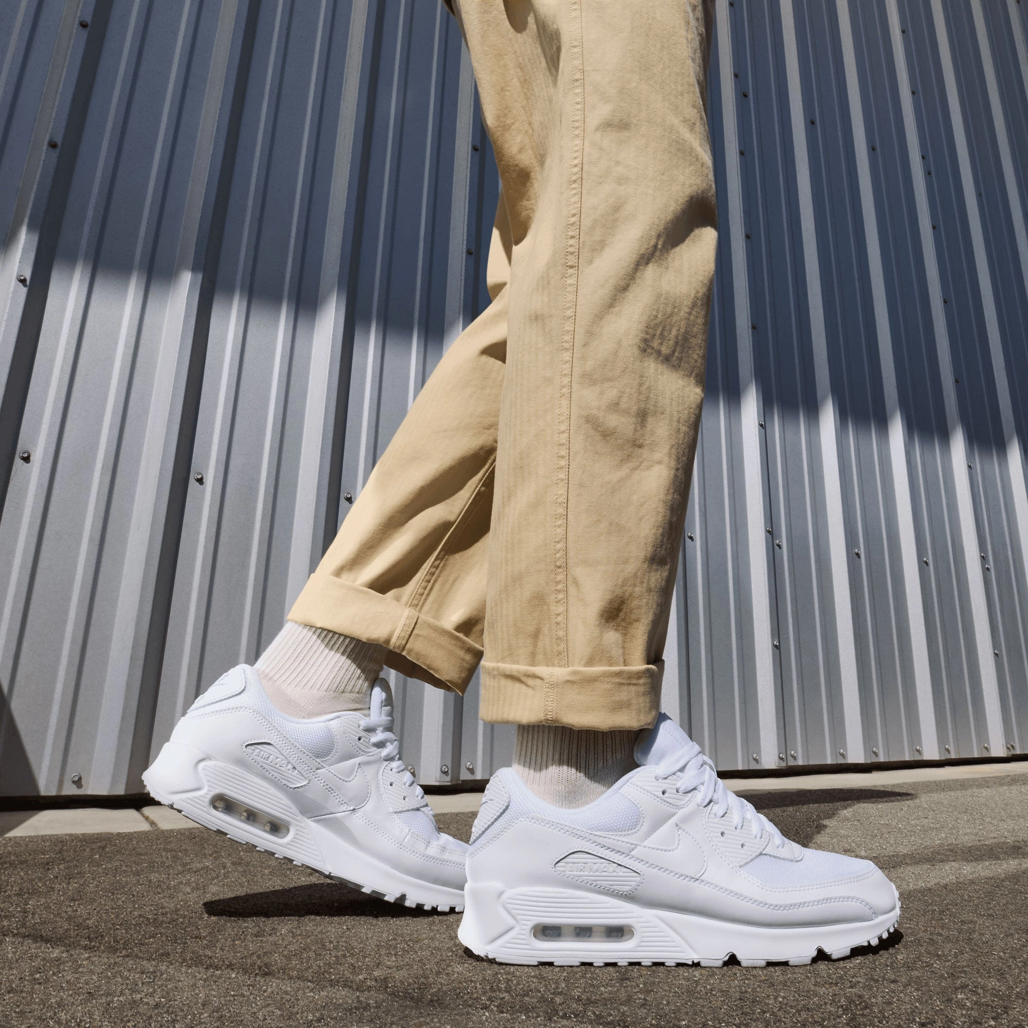 NIKE | AIR MAX 90 { WHITE/WHITE-WHITE-WOLF GREY