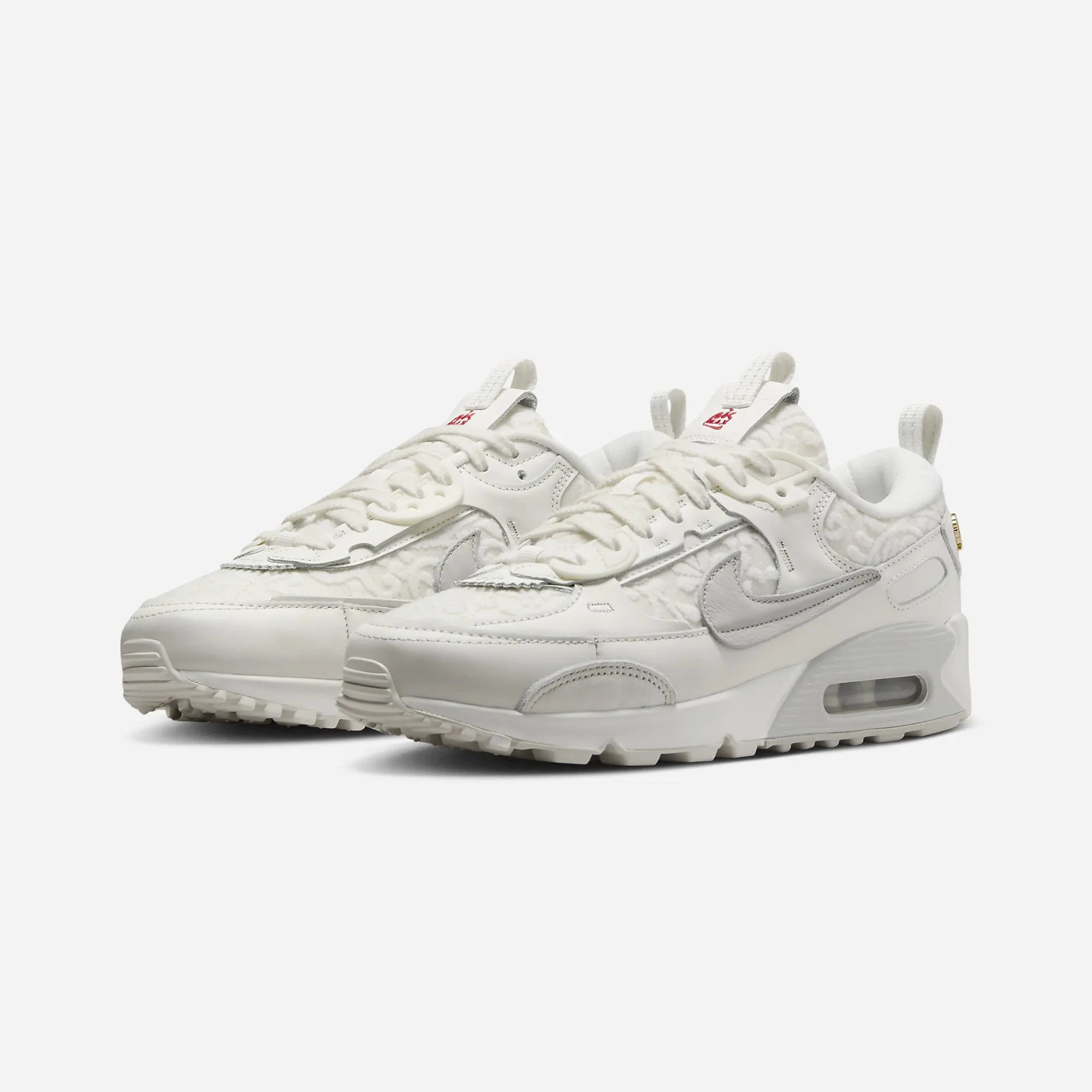 Nike | AIR MAX 90 FUTURA  { SAIL/LIGHT BONE-UNIVERSITY RED