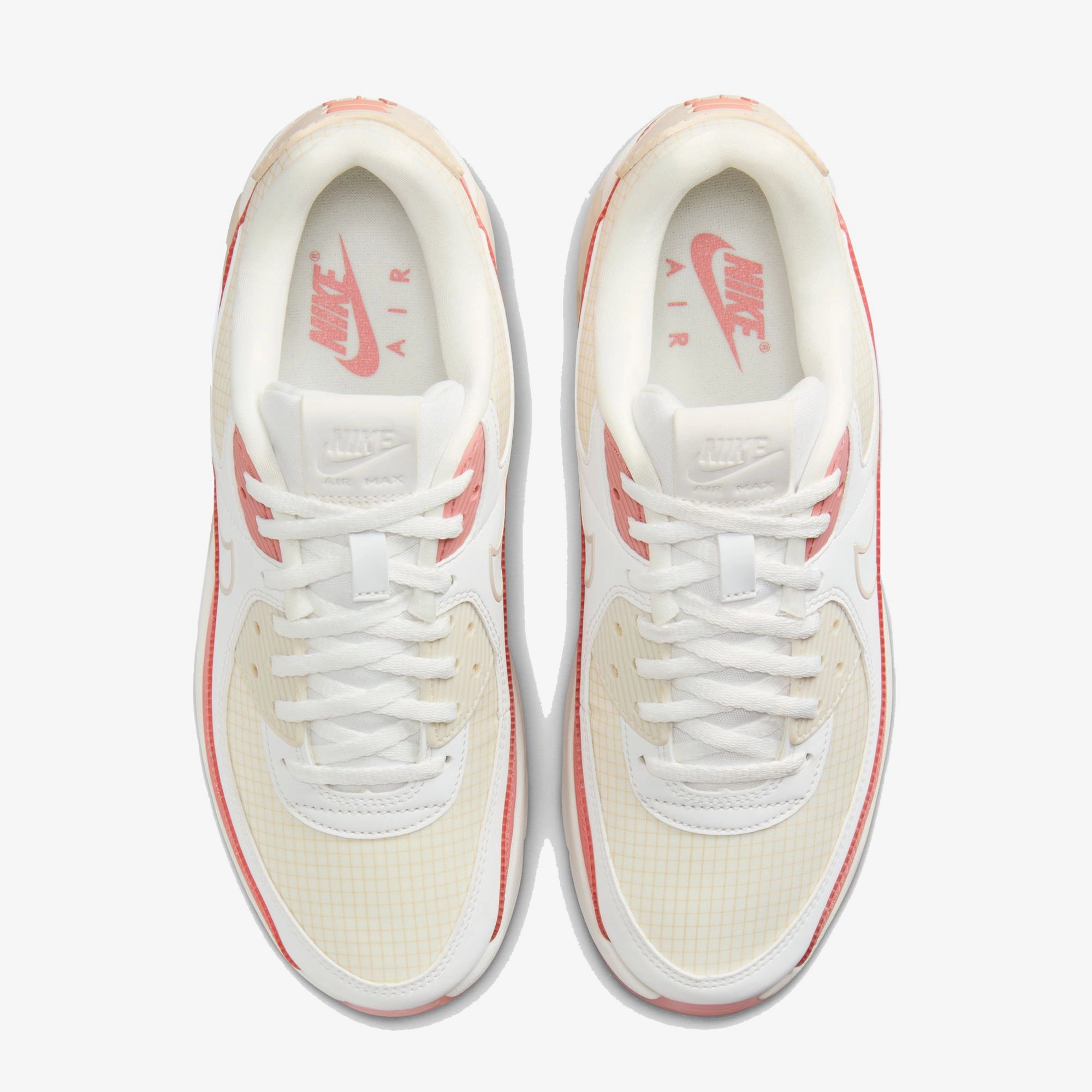 NIKE | AIR MAX 90 LV8 { SAIL/RED STARDUST-SUMMIT WHITE