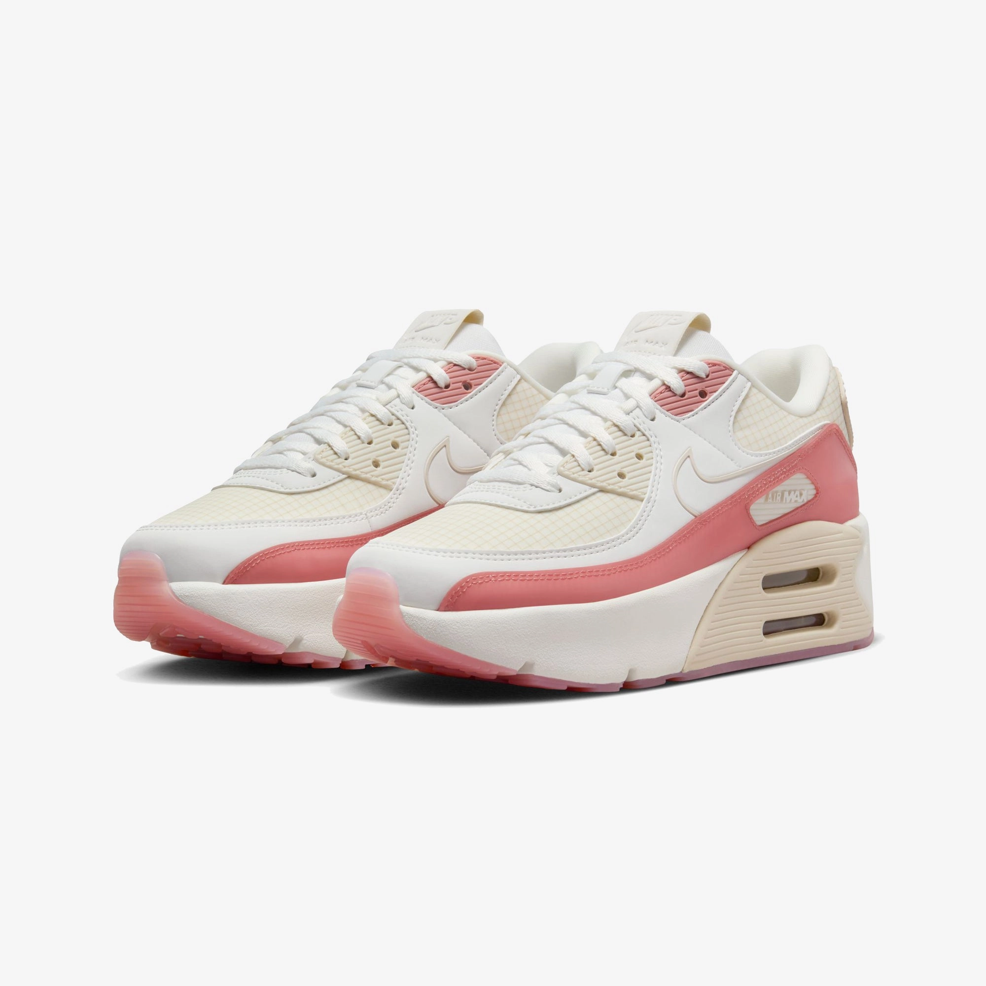 NIKE | AIR MAX 90 LV8 { SAIL/RED STARDUST-SUMMIT WHITE