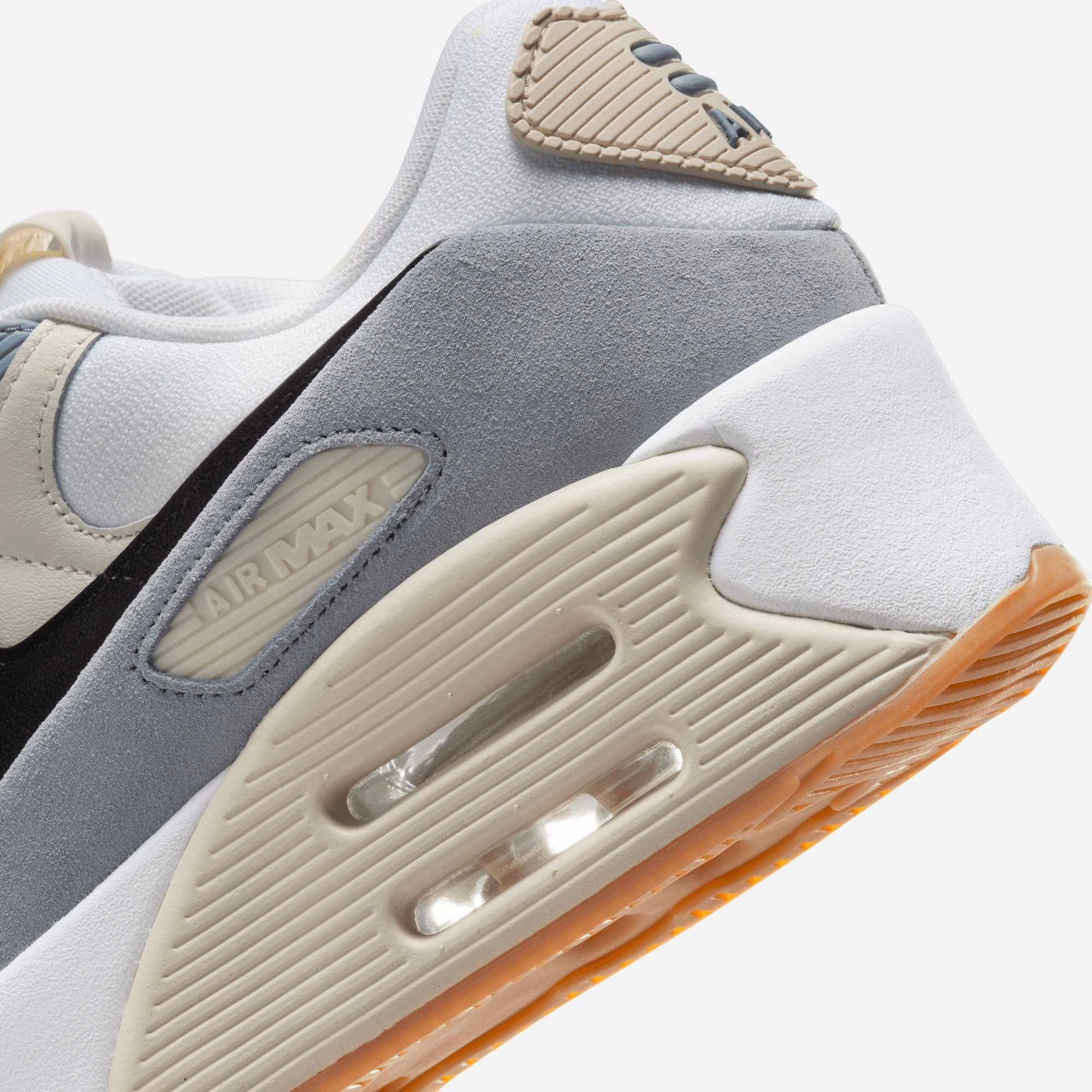 NIKE | AIR MAX 90 LV8 { WHITE/BLACK-ASHEN SLATE-LT OREWOOD BRN