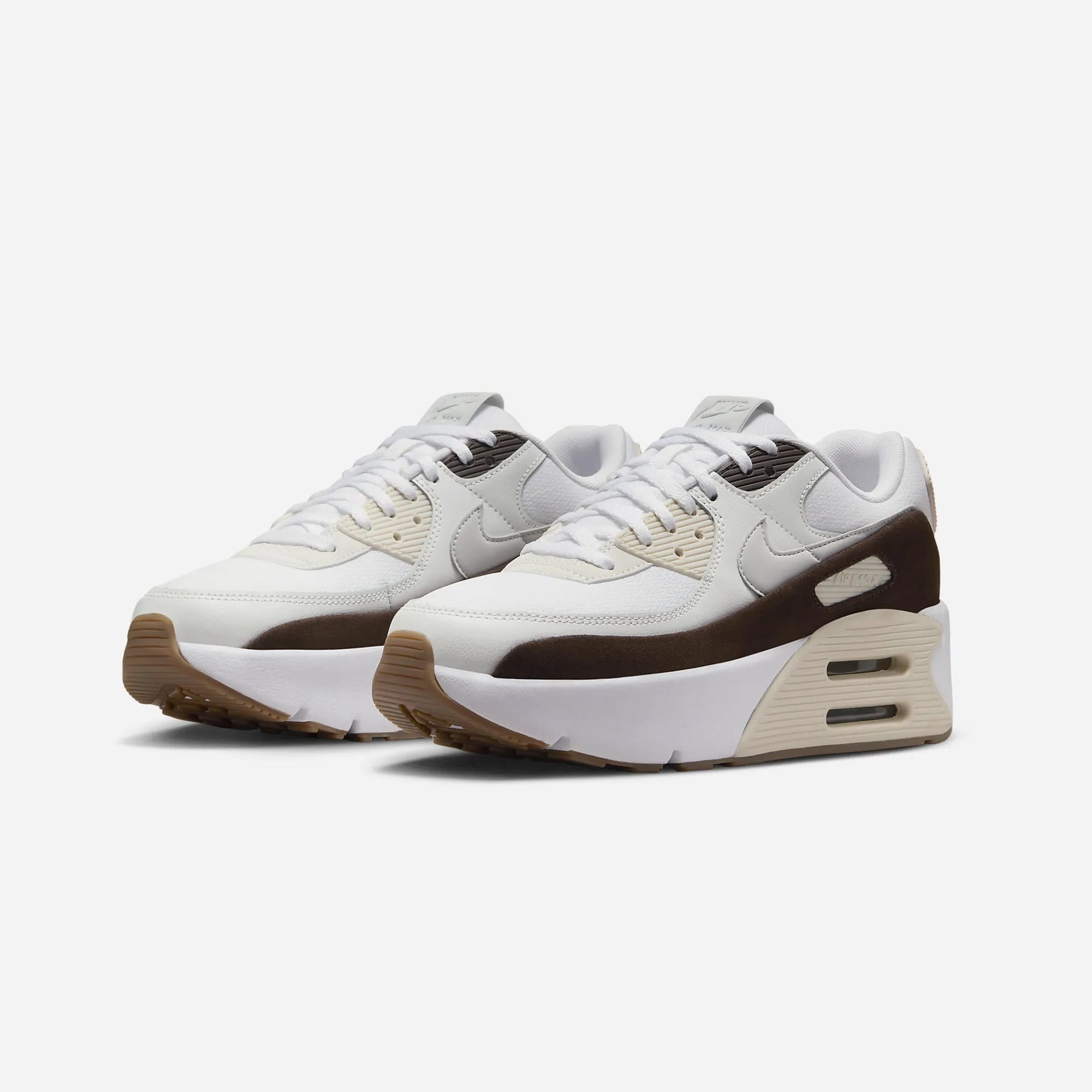 Nike | AIR MAX 90 LV8  { WHITE/PHOTON DUST-BAROQUE BROWN