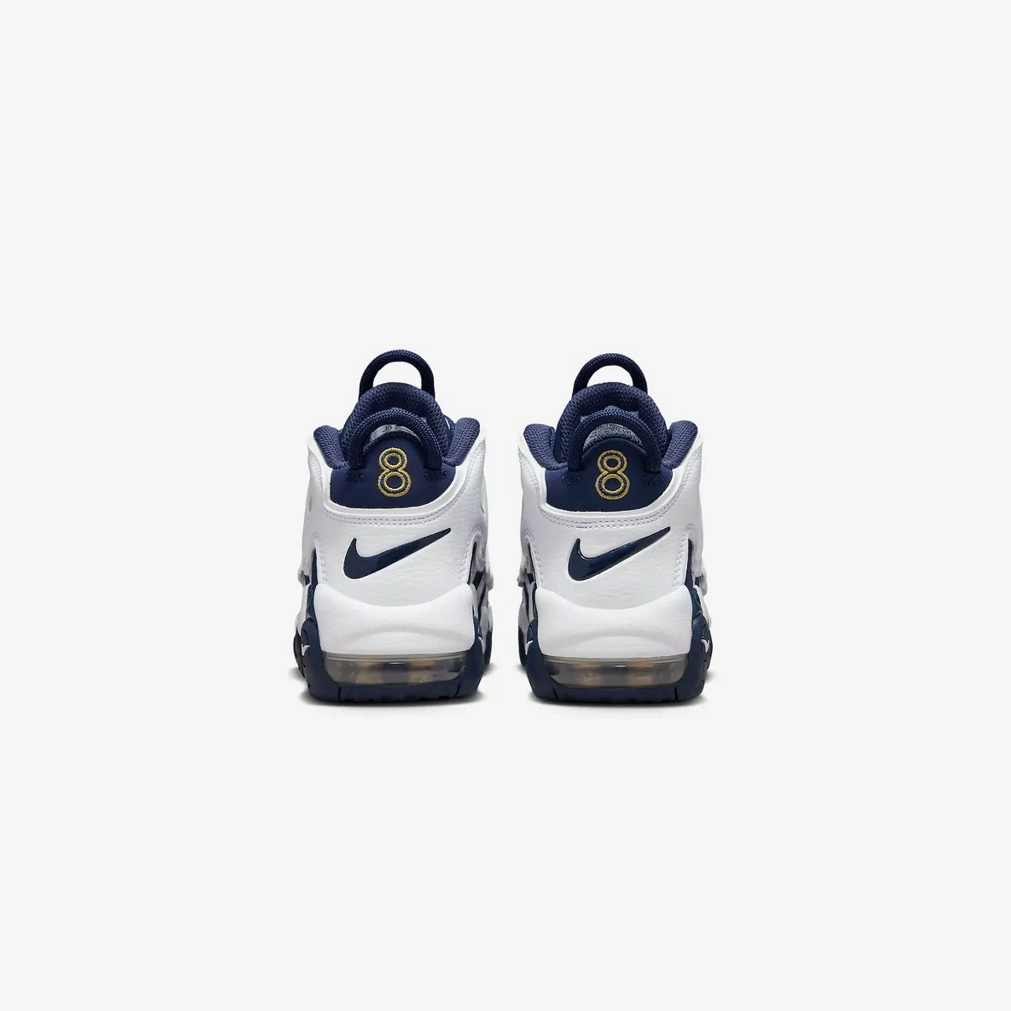 NIKE | AIR MORE UPTEMPO '96 { WHITE/MIDNIGHT NAVY-METALLIC GOLD