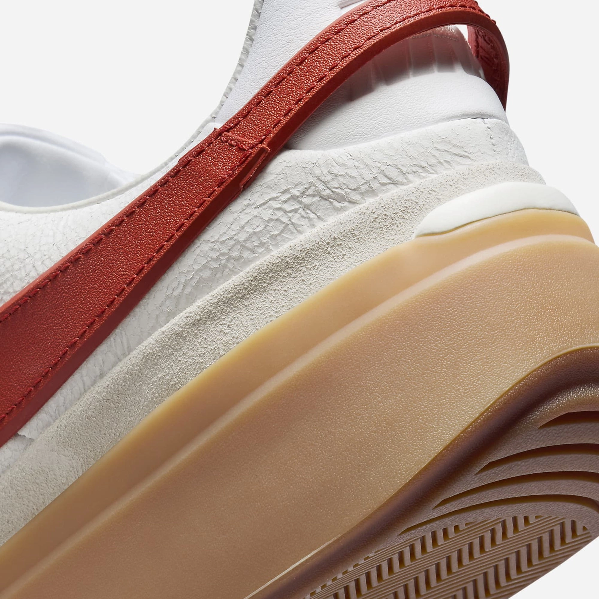Nike | BLAZER PHANTOM LOW  { WHITE/DRAGON RED-SUMMIT WHITE-GUM YELLOW