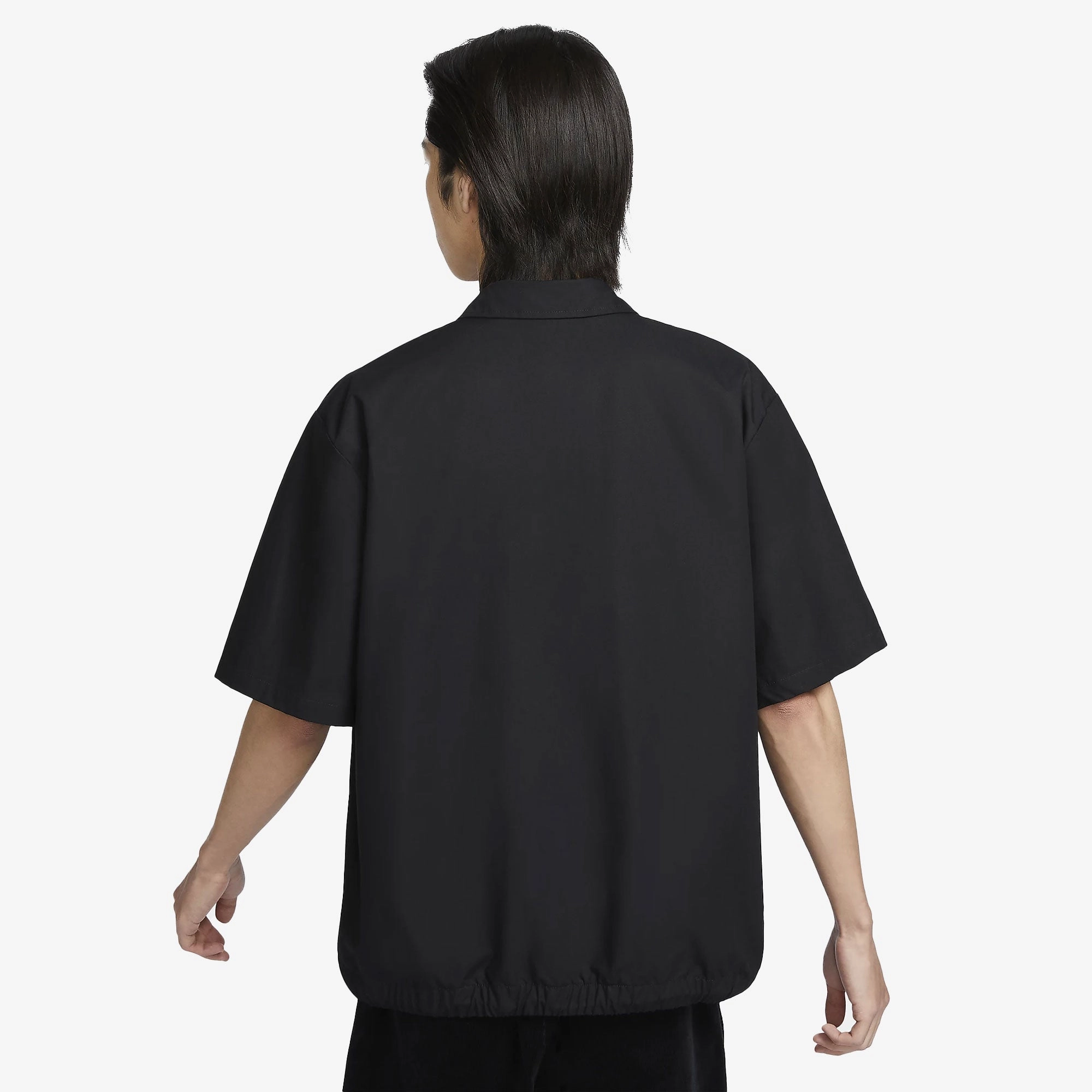 NIKE | CLUB OXFORD BUTTON-UP SHIRT { BLACK/WHITE
