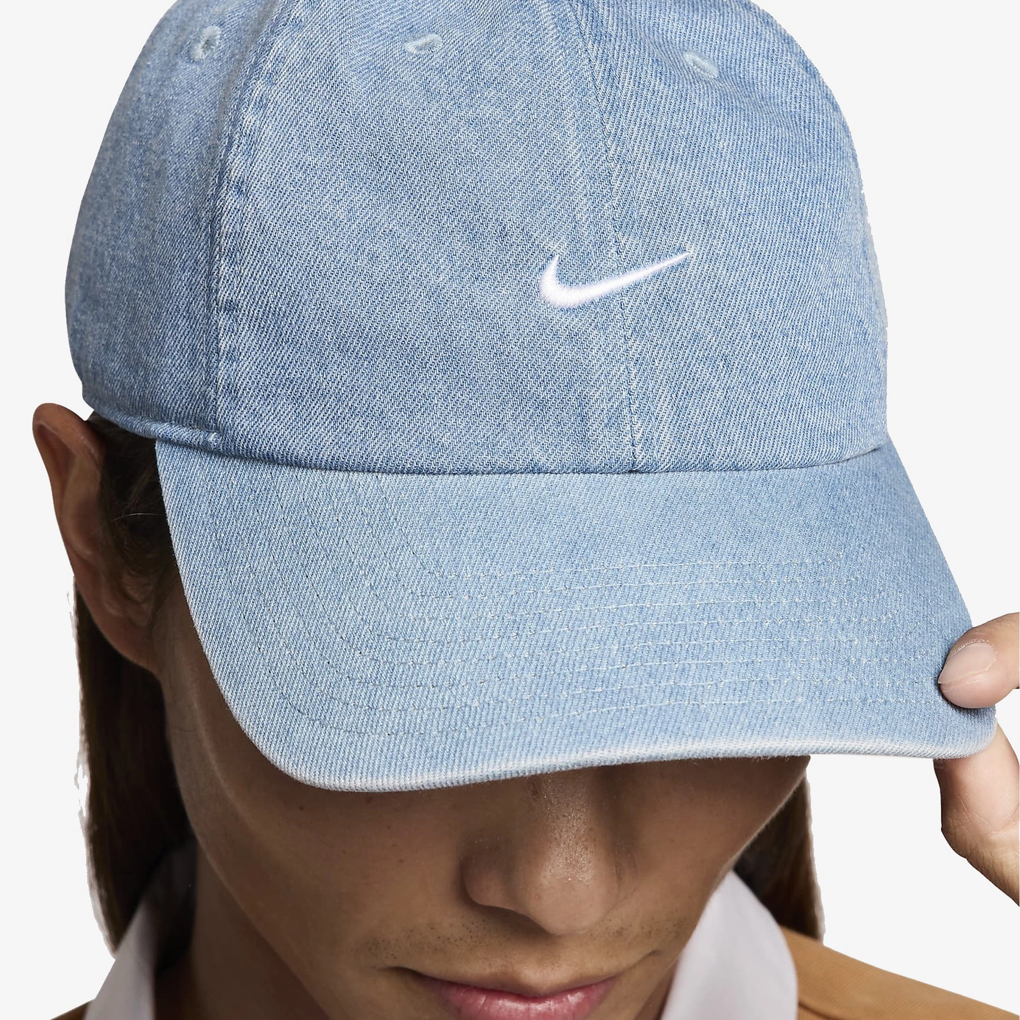 NIKE | CLUB UNSTRUCTURED DENIM CAP { AEGEAN STORM/THUNDER BLUE/WHITE
