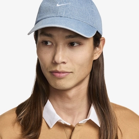 NIKE | CLUB UNSTRUCTURED DENIM CAP { AEGEAN STORM/THUNDER BLUE/WHITE