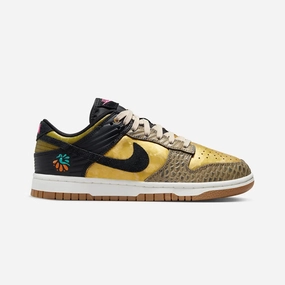 Nike | DUNK LOW PREMIUM  { BLACK/KHAKI-METALLIC GOLD-MEDIUM ASH