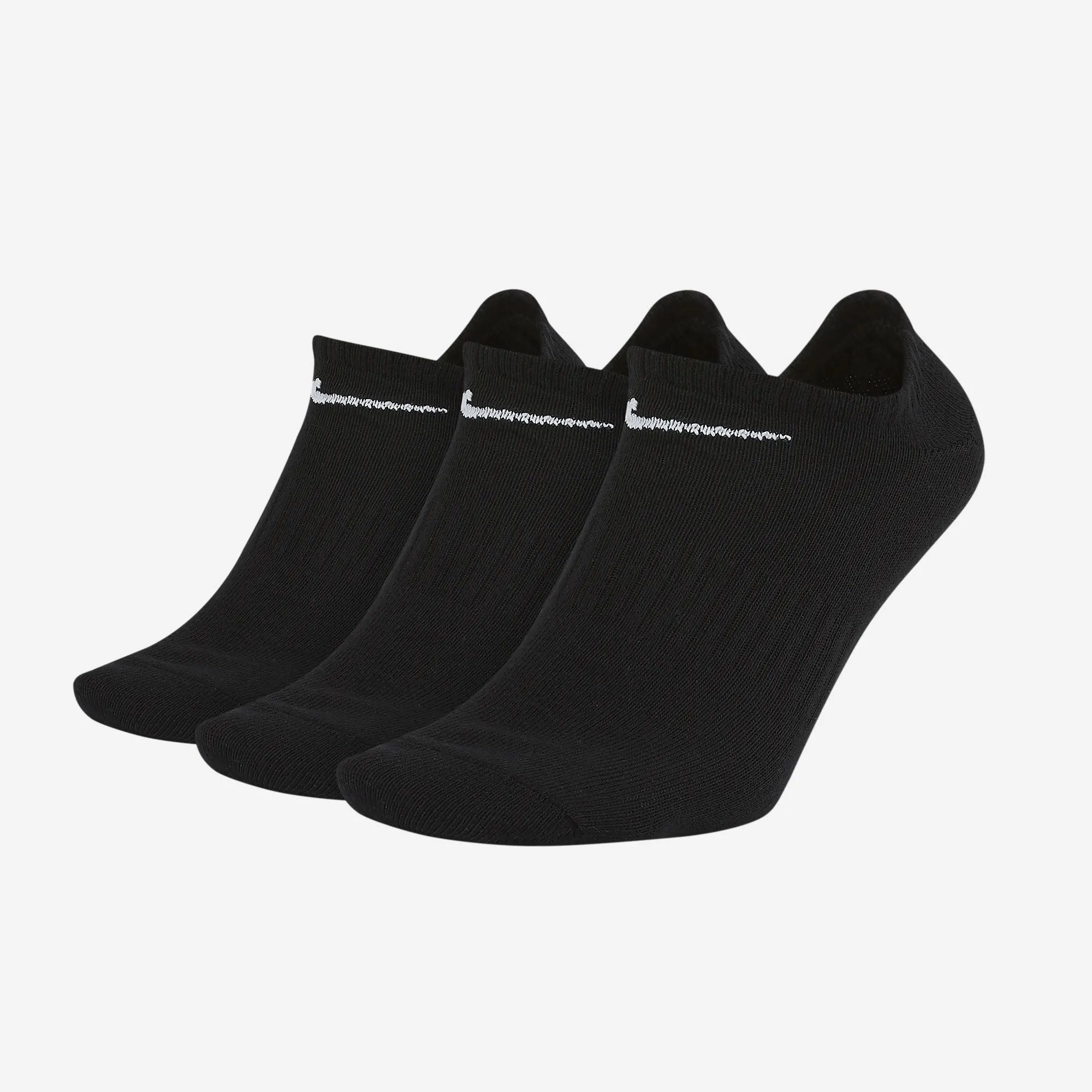 NIKE | EVERYDAY LIGHTWEIGHT NO-SHOW (3 PAIRS) { BLACK/WHITE