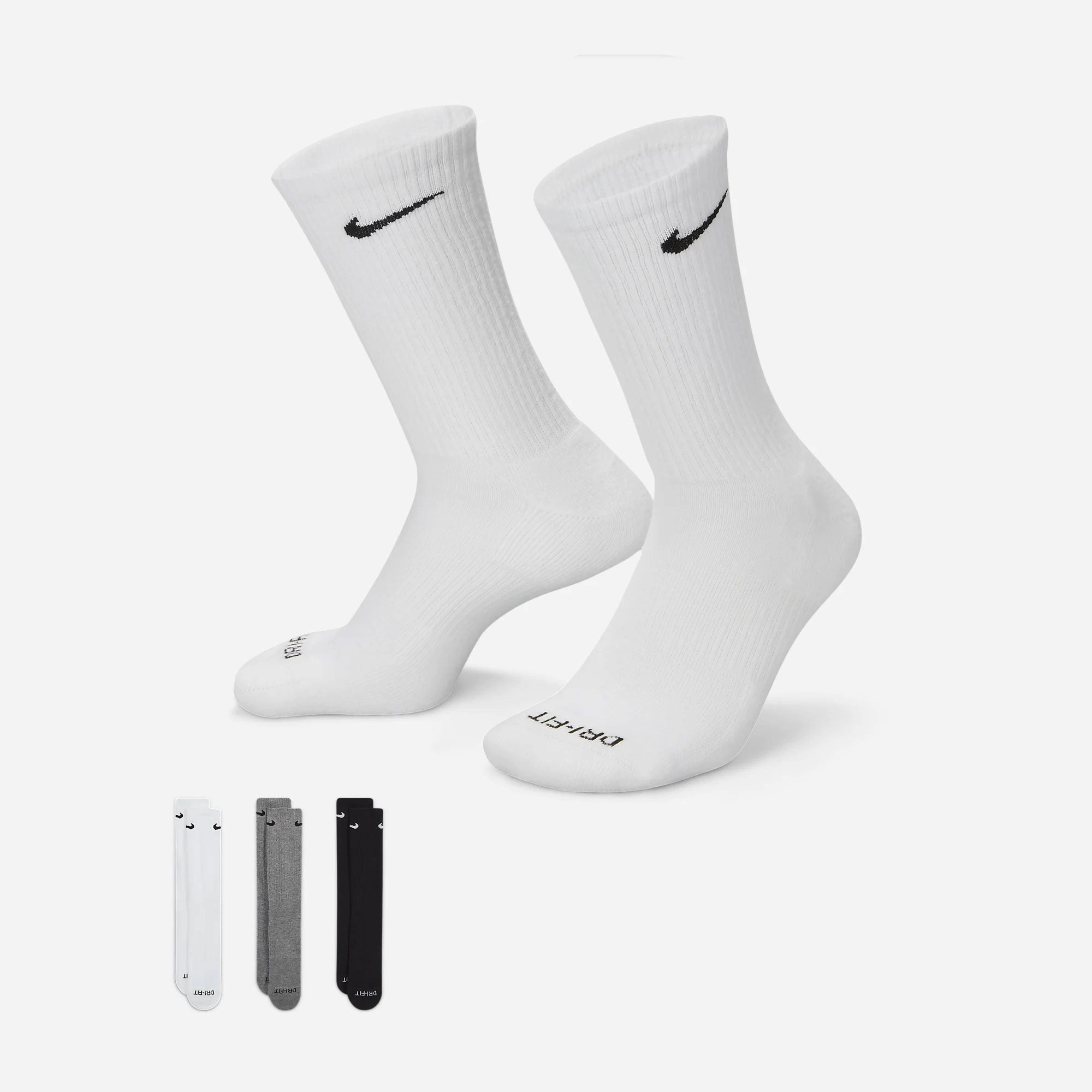 NIKE | EVERYDAY PLUS CUSHIONED TRAINING CREW SOCKS { MULTI-COLOR