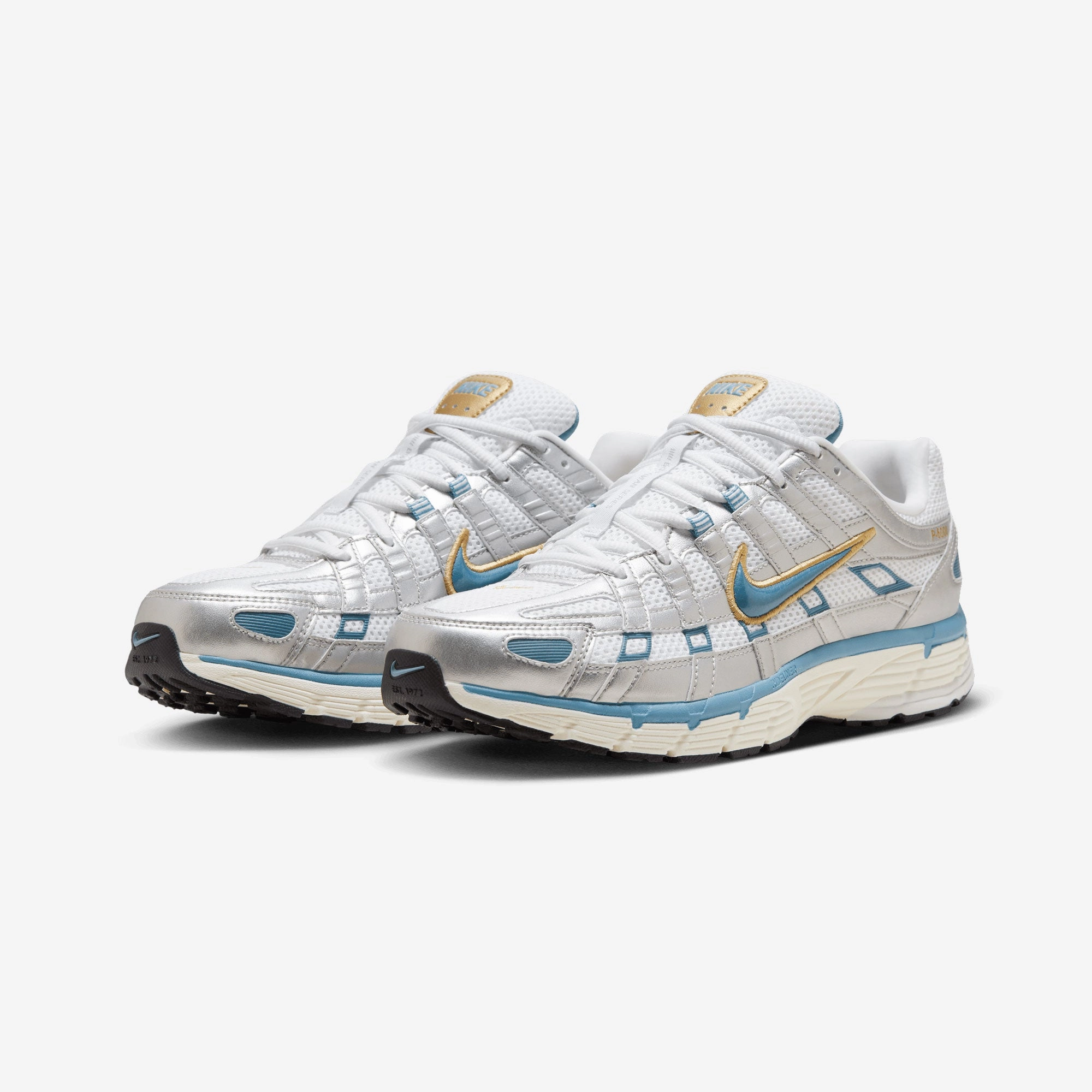 NIKE | P-6000 { WHITE/AEGEAN STORM-METALLIC SILVER