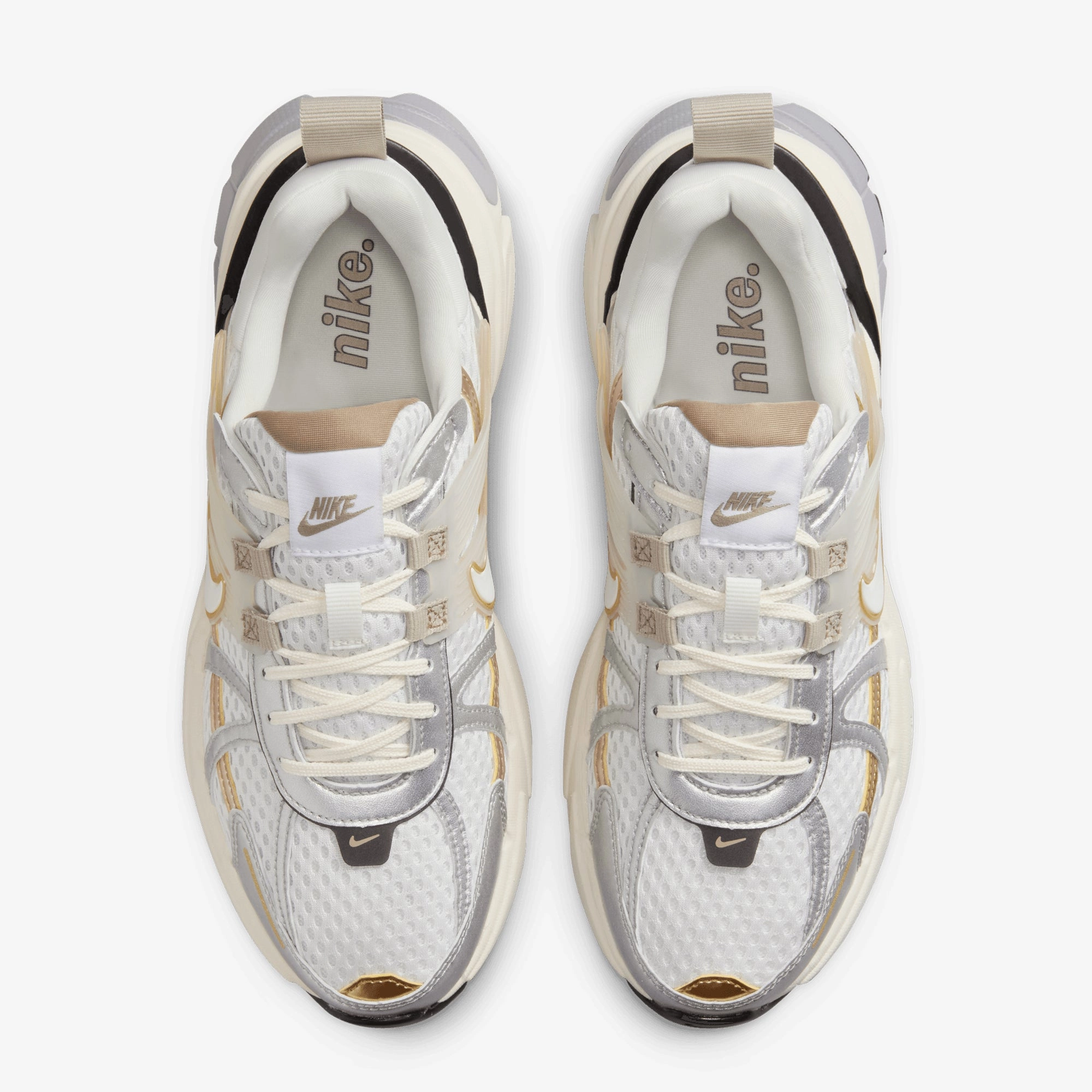 NIKE | V2K RUN { WHITE/WHITE-KHAKI-METALLIC SILVER
