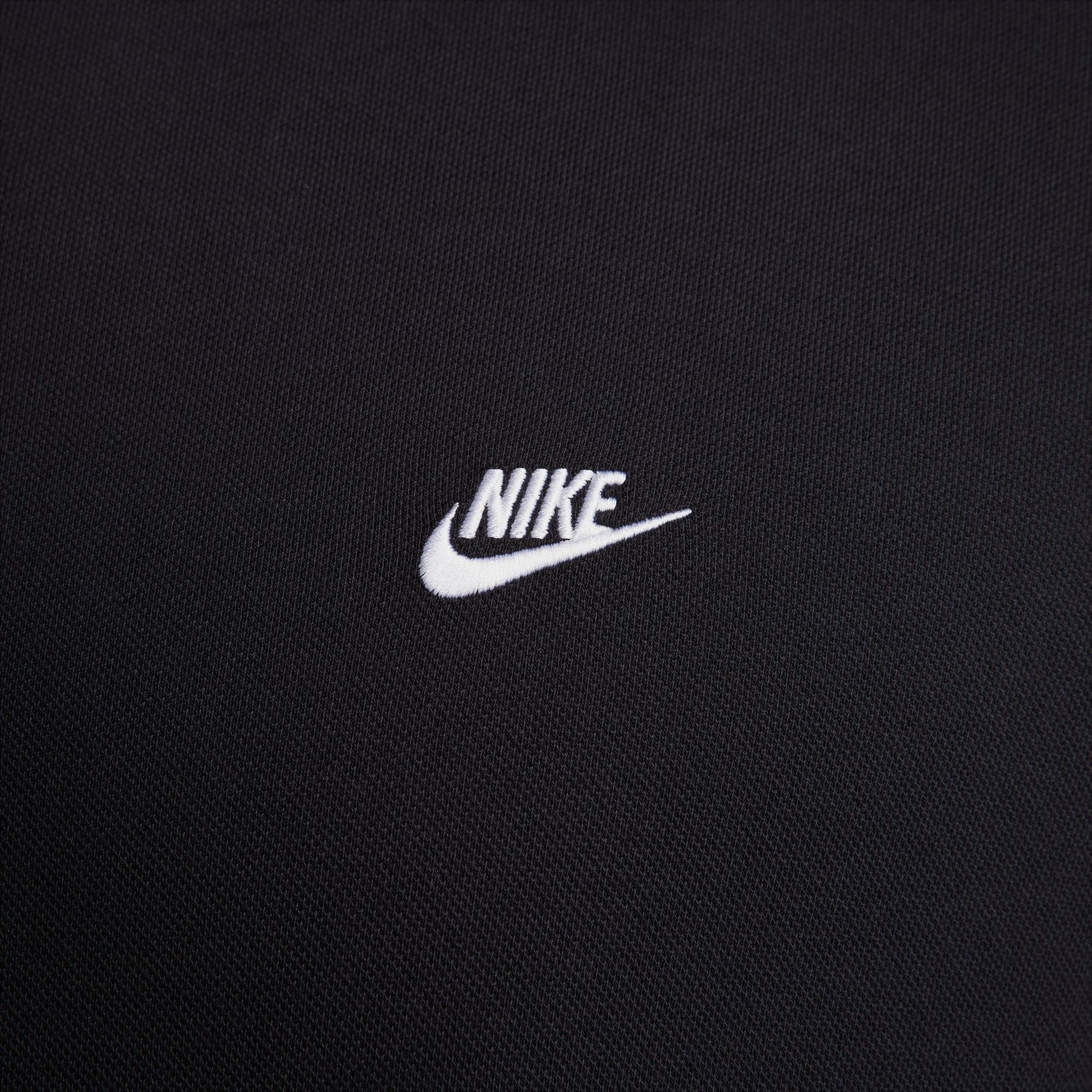 NIKE CLUB SHORT SLEEVE POLO BLACK/WHITE