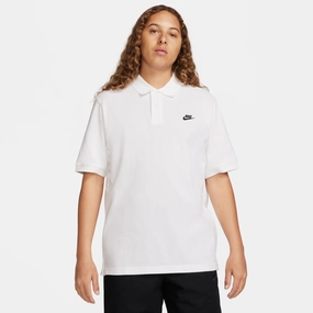 NIKE CLUB SHORT SLEEVE POLO WHITE/BLACK