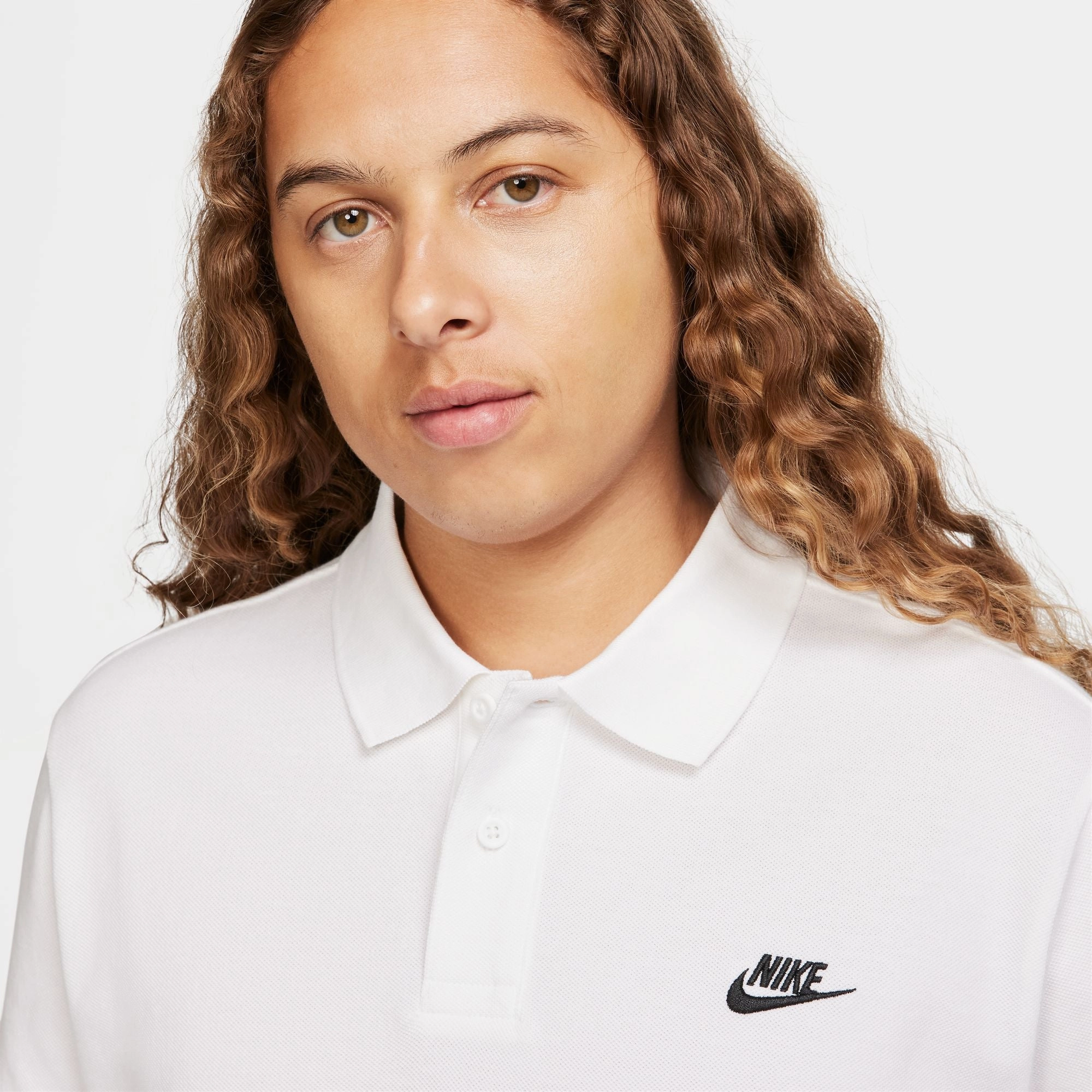 NIKE CLUB SHORT SLEEVE POLO WHITE/BLACK