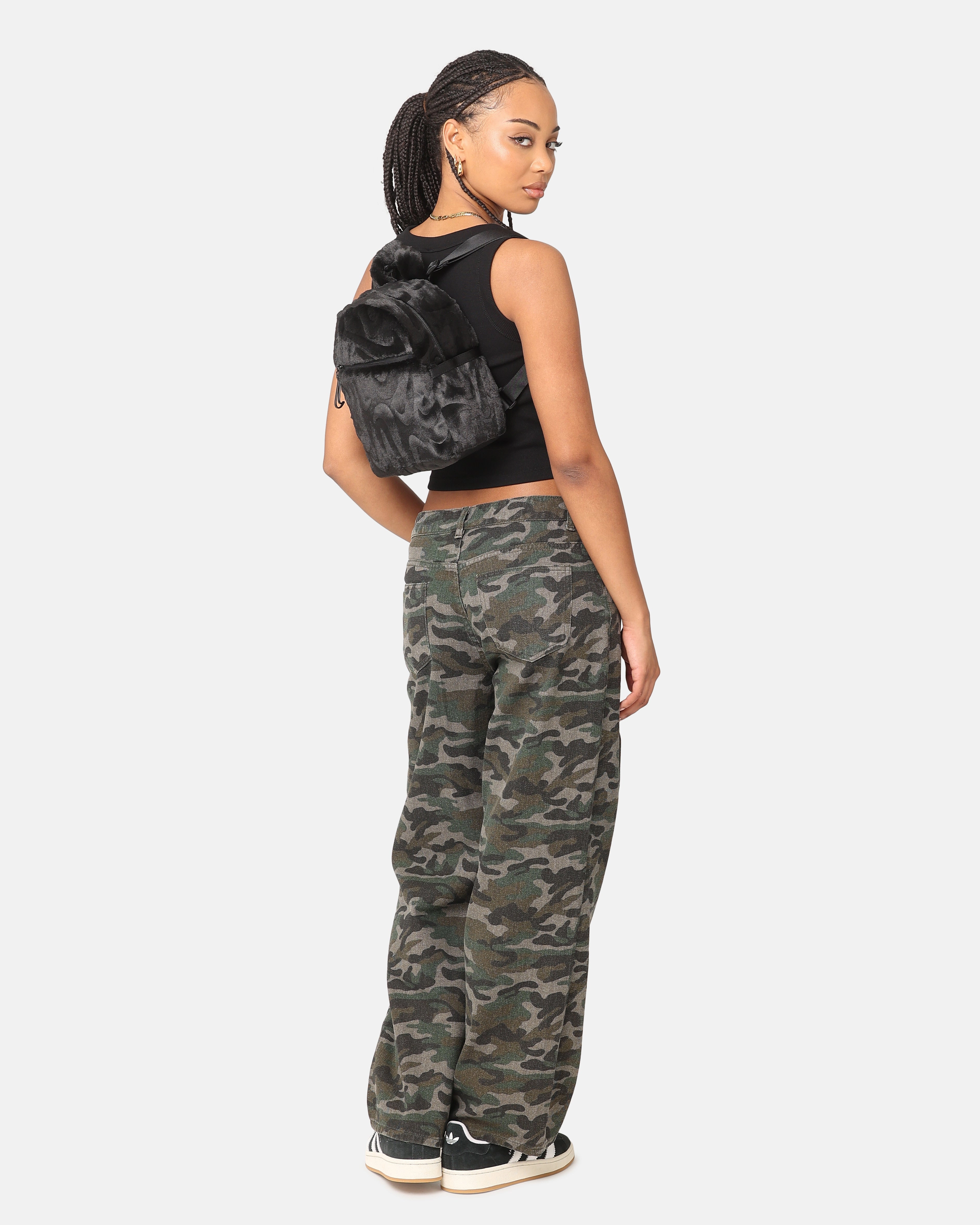Nike Faux Fur Mini Backpack (6L) Black/Black