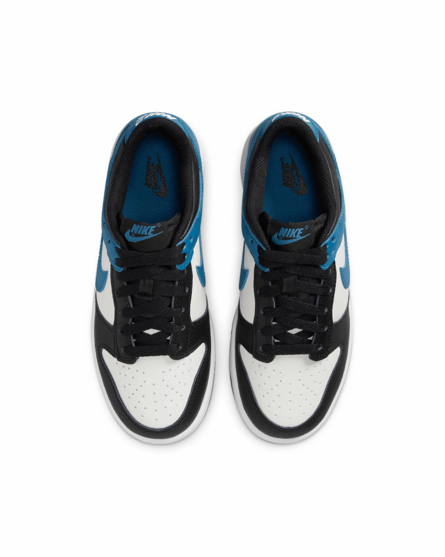 Nike Kids' Dunk Low (GS) Black White Blue Summit White/Indigo