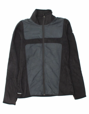 NIKE Mens Therma-Fit Fleece Jacket UK 36 Small Black Colourblock Polyester