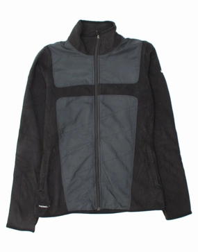 NIKE Mens Therma-Fit Fleece Jacket UK 36 Small Black Colourblock Polyester