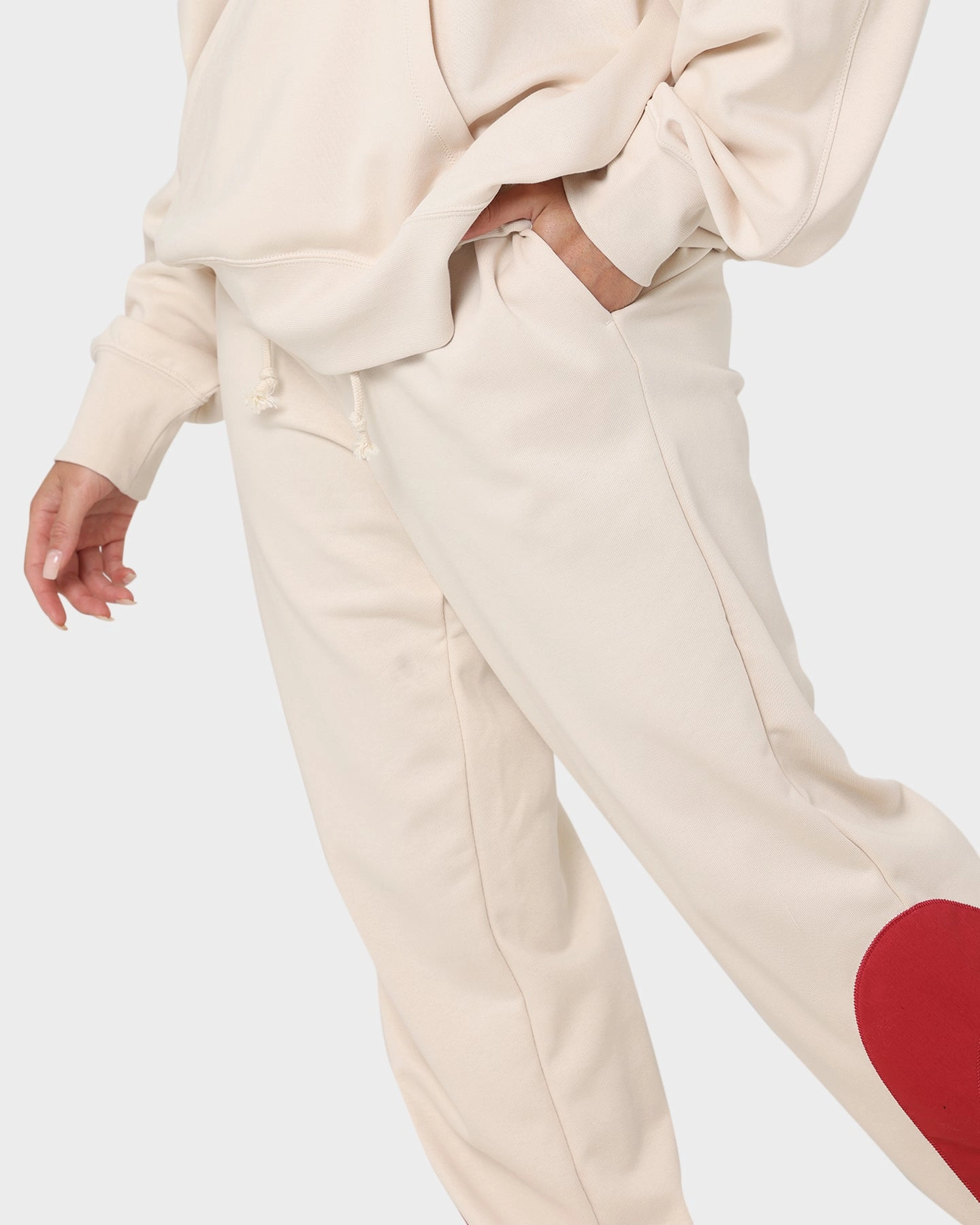 Nike Women's Nike Sportswear Circa 50 Fleece Pants Pearl White/Sierra Red