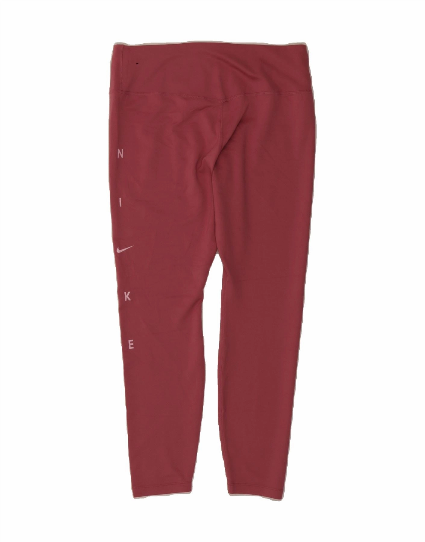 NIKE Womens Dri Fit Graphic Leggings UK 14 Large  Pink Polyester