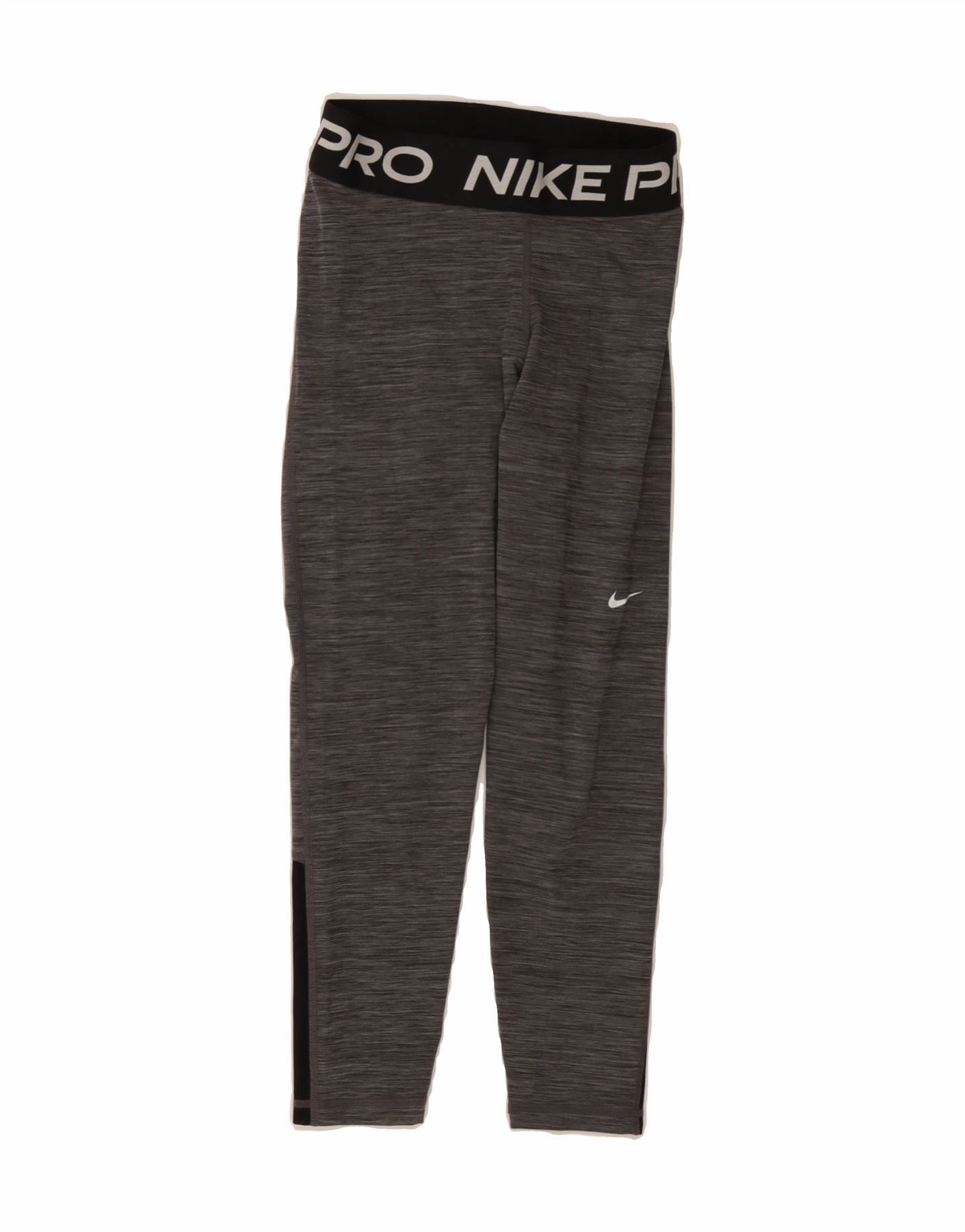 NIKE Womens Dri Fit Graphic Leggings UK 4 XS  Grey Colourblock