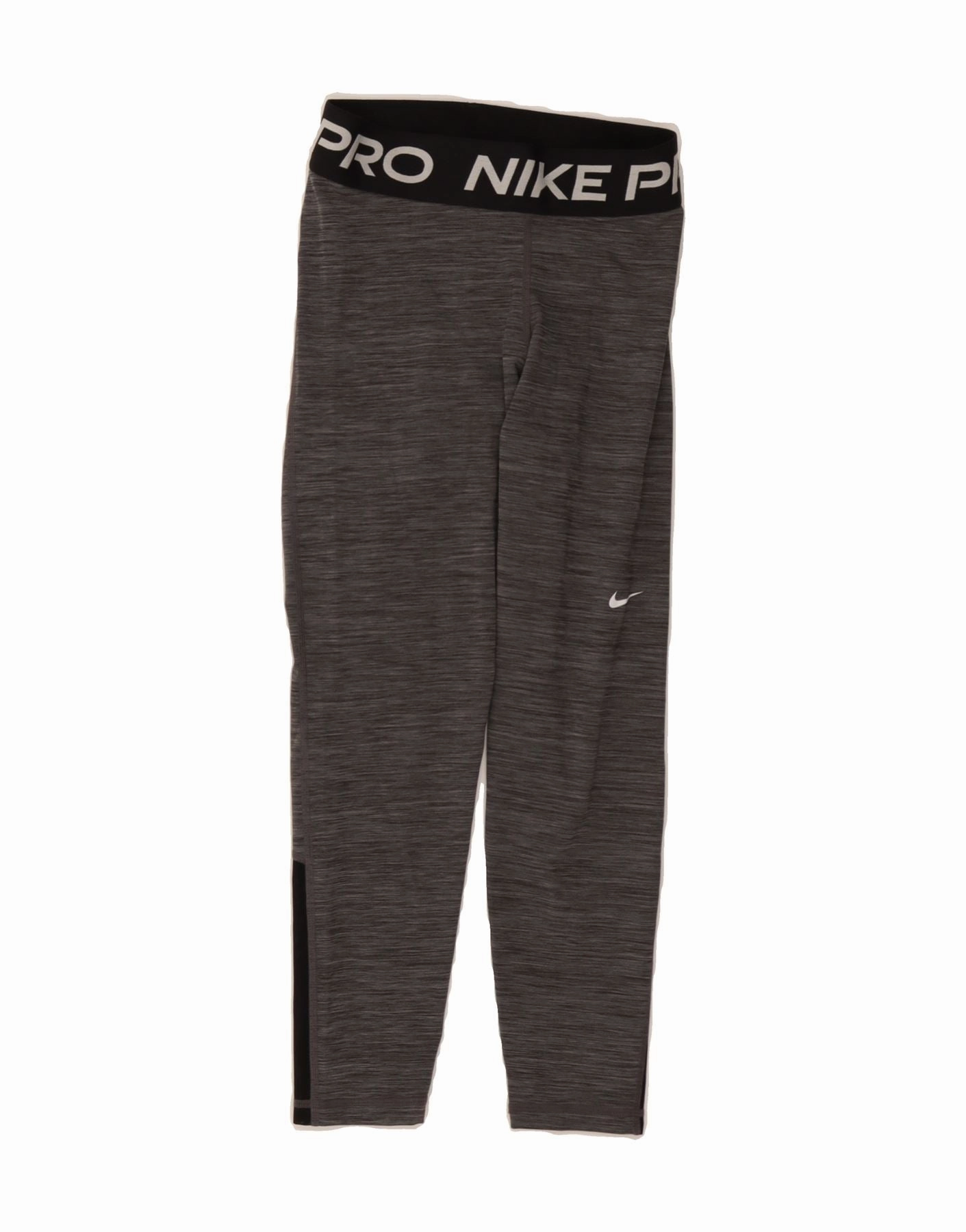 NIKE Womens Dri Fit Graphic Leggings UK 4 XS  Grey Colourblock