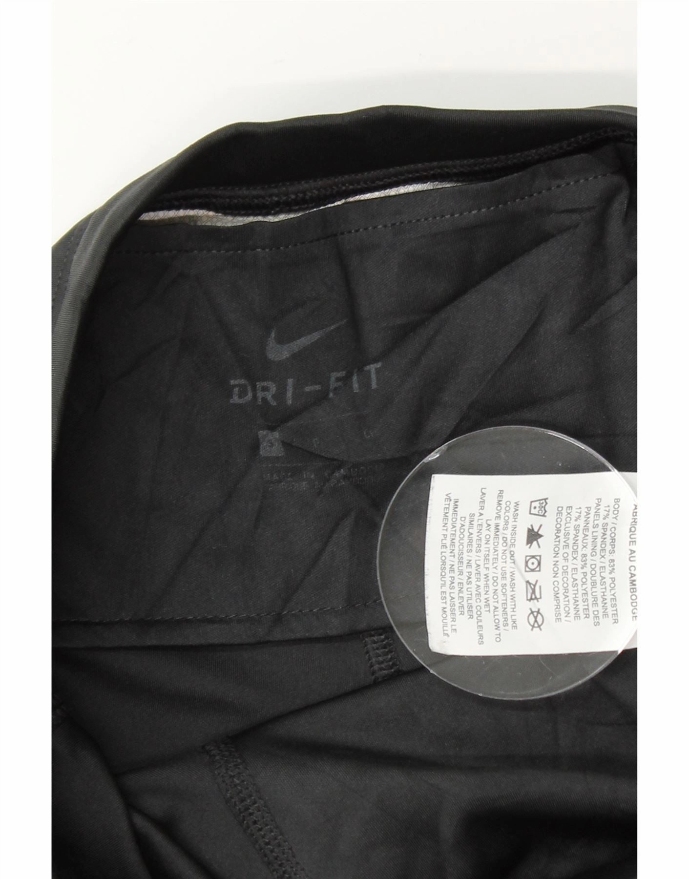 NIKE Womens Dri Fit Tracksuit Trousers UK 10 Small Black Polyester