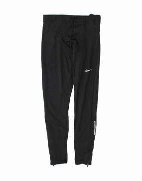 NIKE Womens Dri Fit Tracksuit Trousers UK 10 Small Black Polyester