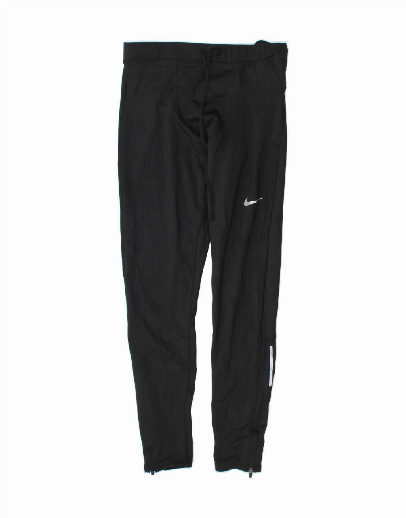 NIKE Womens Dri Fit Tracksuit Trousers UK 10 Small Black Polyester